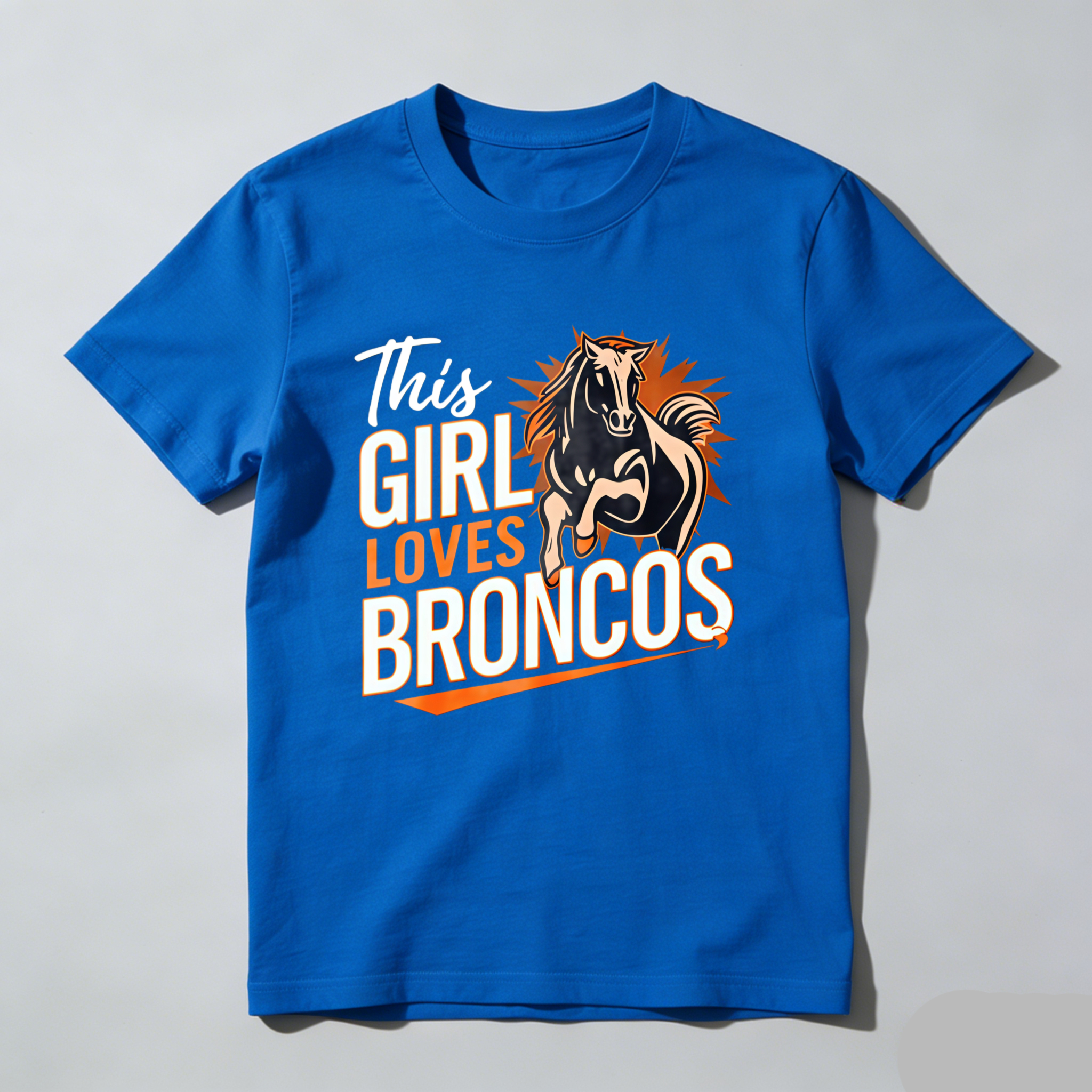 Dorawear™  This Girl Loves Broncos Horse T Shirt