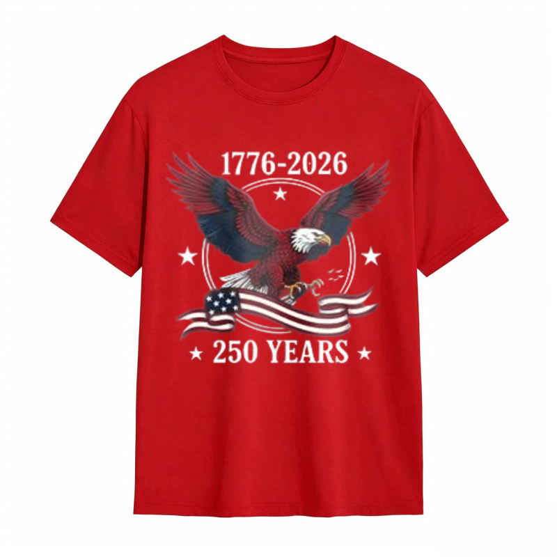 American Eagle With Flag And 1776 2026 250 Years T-shirt