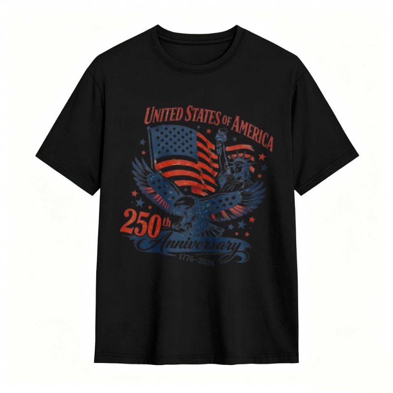 Dorawear™   United States Of America 250th Anniversary Eagle And Flag Design T-shirt