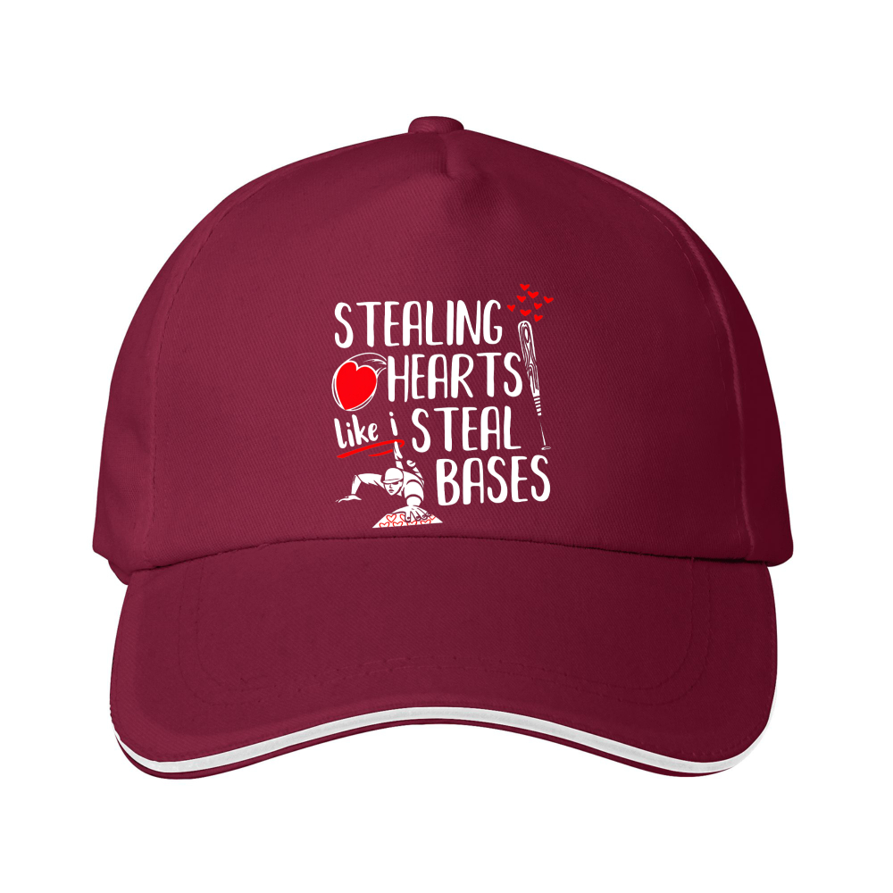 Dorawear™ Baseball Cap Stealing Hearts Like I Steal Bases With Apple And Bat Design For Sports And Casual Wear