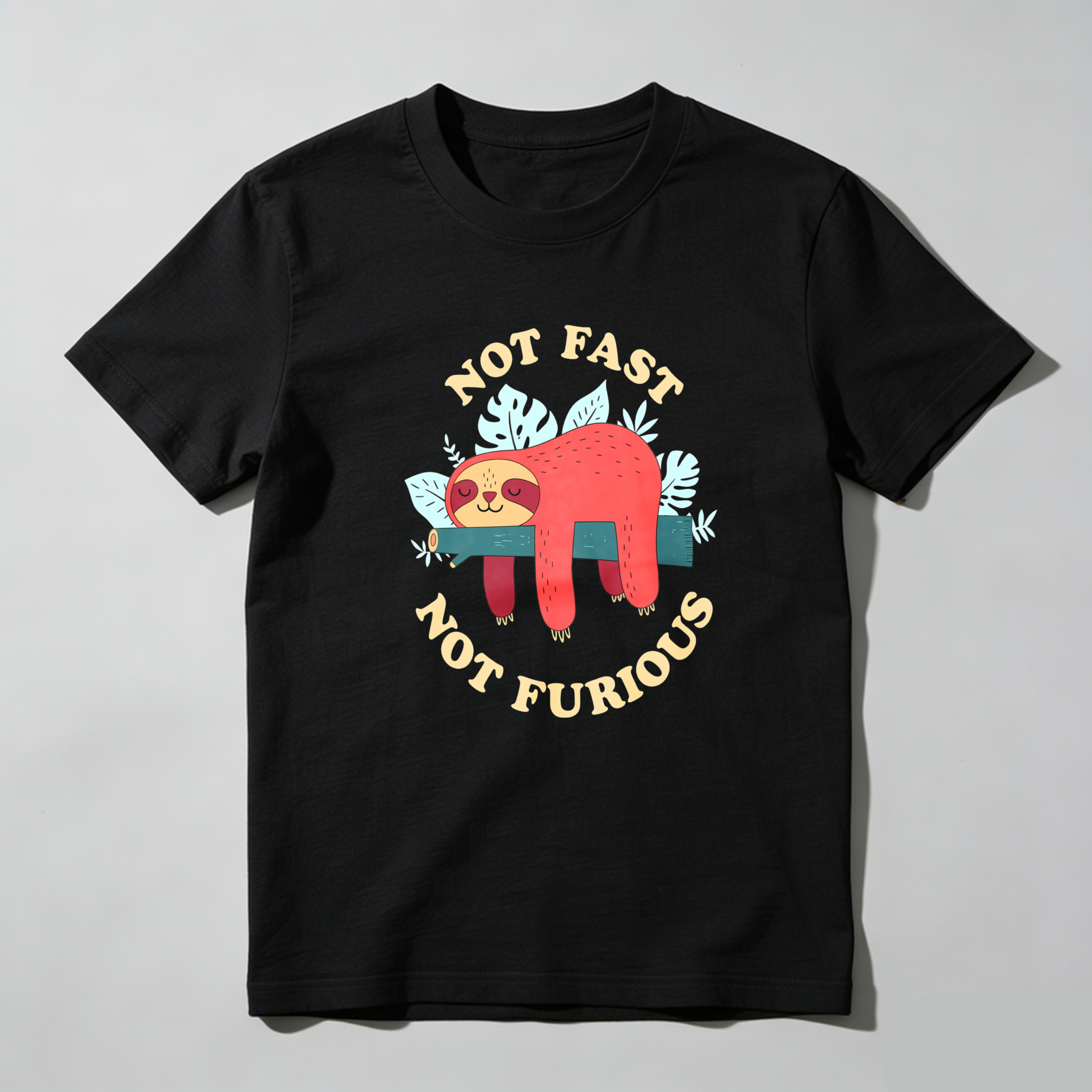 Dorawear Not Fast Not Furious Sloth Design T Shirt