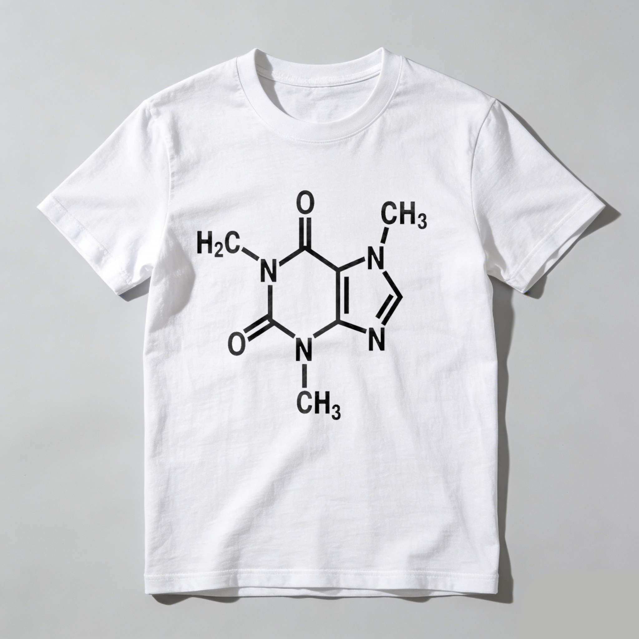 Dorawear™ Chemical Structure Print On Black T Shirt T Shirt