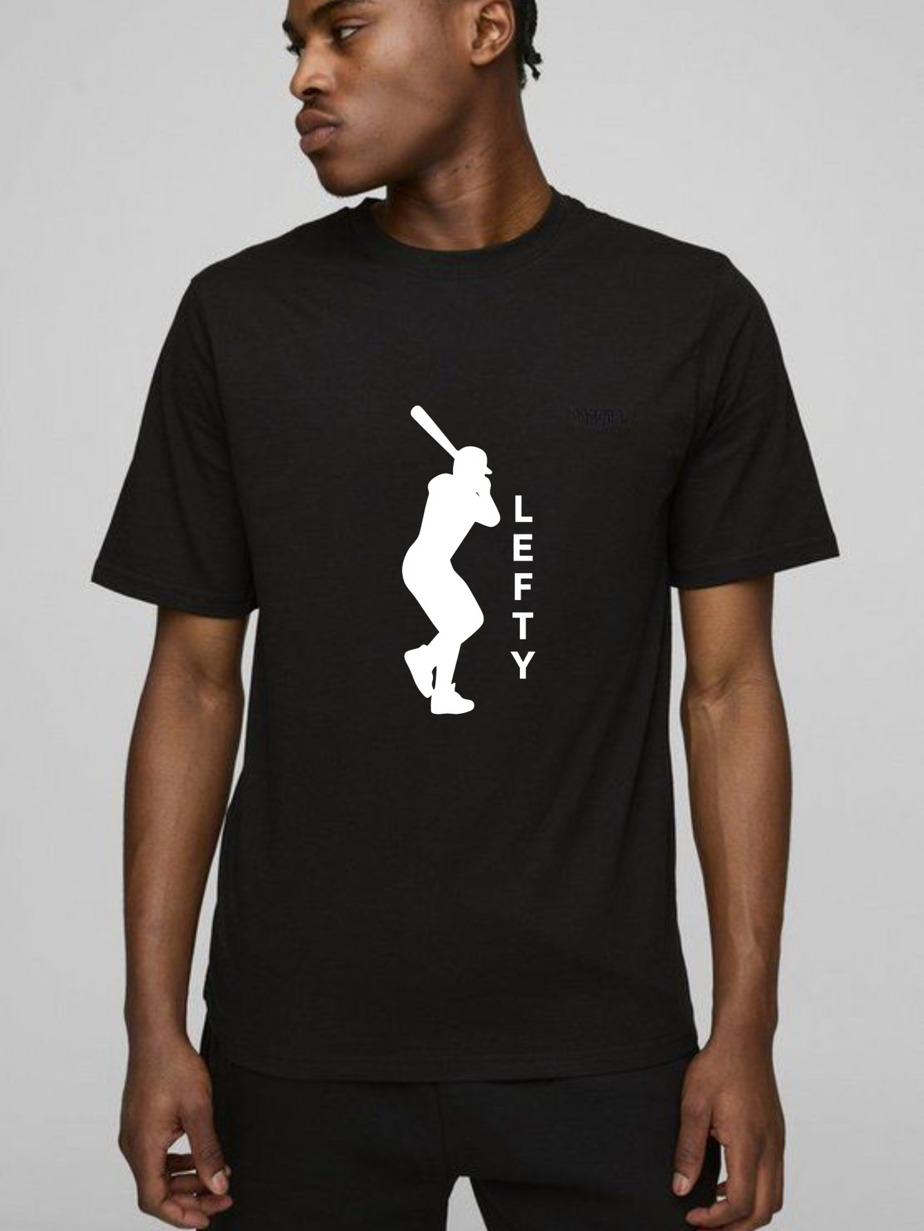 Dorawear™ Lefty Batter Silhouette Design Print  T Shirt