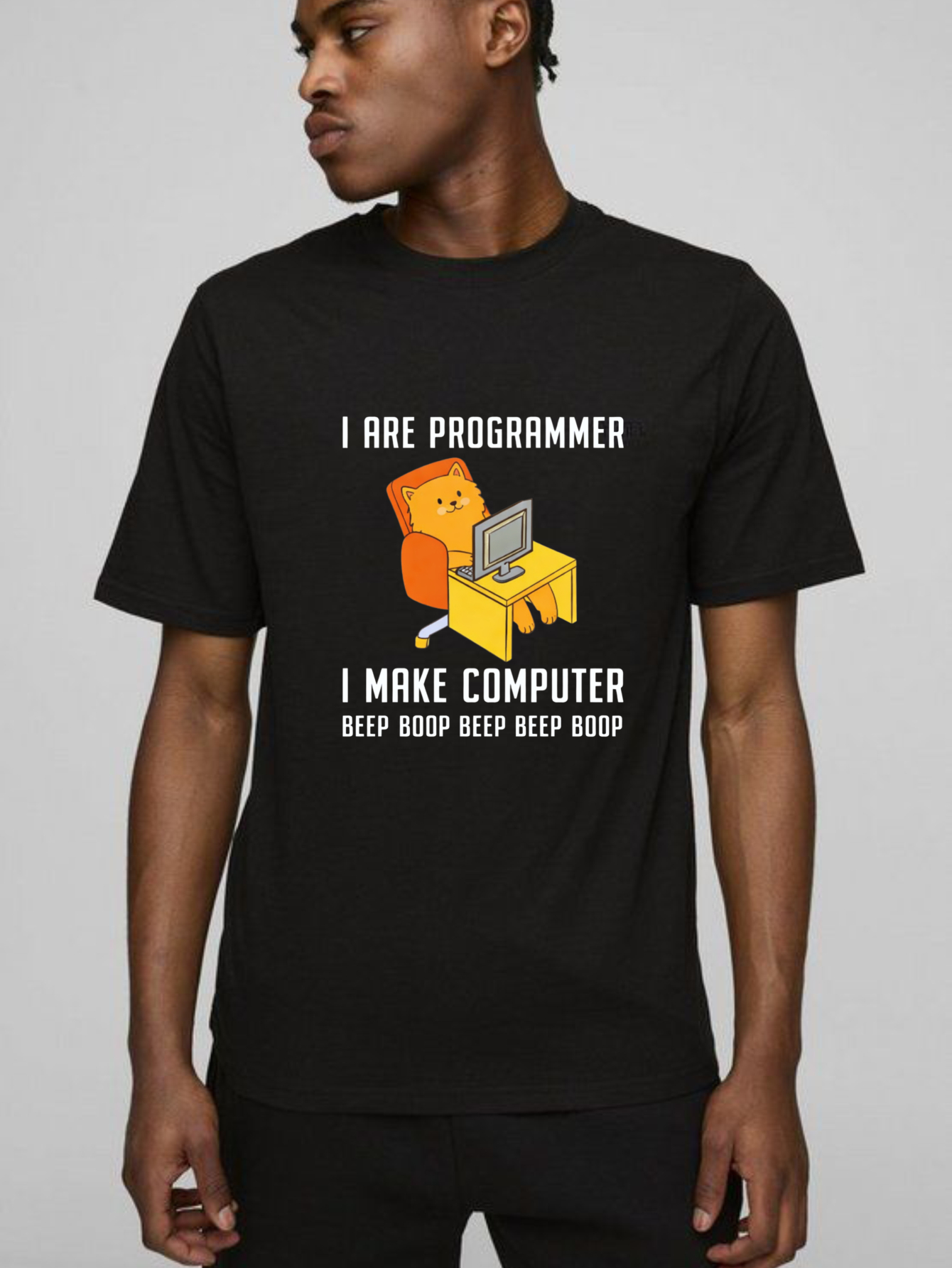 Dorawear I Are Programmer I Make Computer Beep Boop Beep Boop Pure Cotton Short Sleeve T Shirt