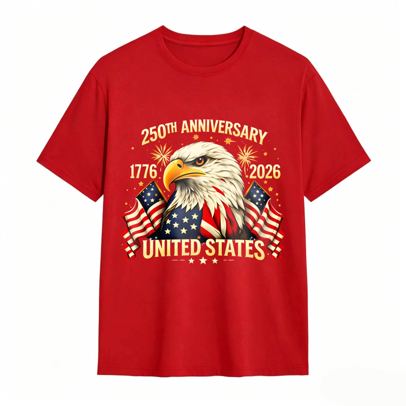 Dorawear™ American Eagle With Flags And 250th Anniversary Text United States 1776 2026 Unisex Classic T-shirt