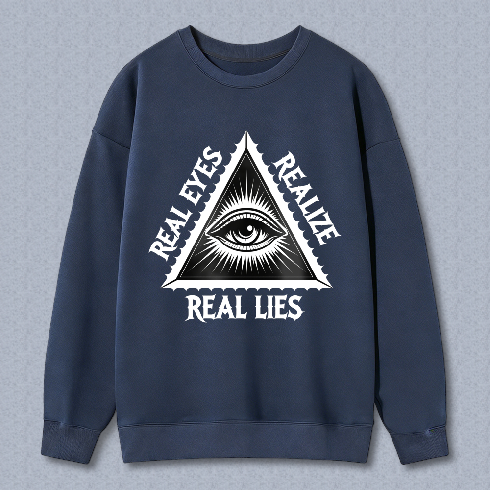 Dorawear™ All Seeing Eye Real Eyes Realize Real Lies Symbol Unisex Classic Sweatshirt(2)