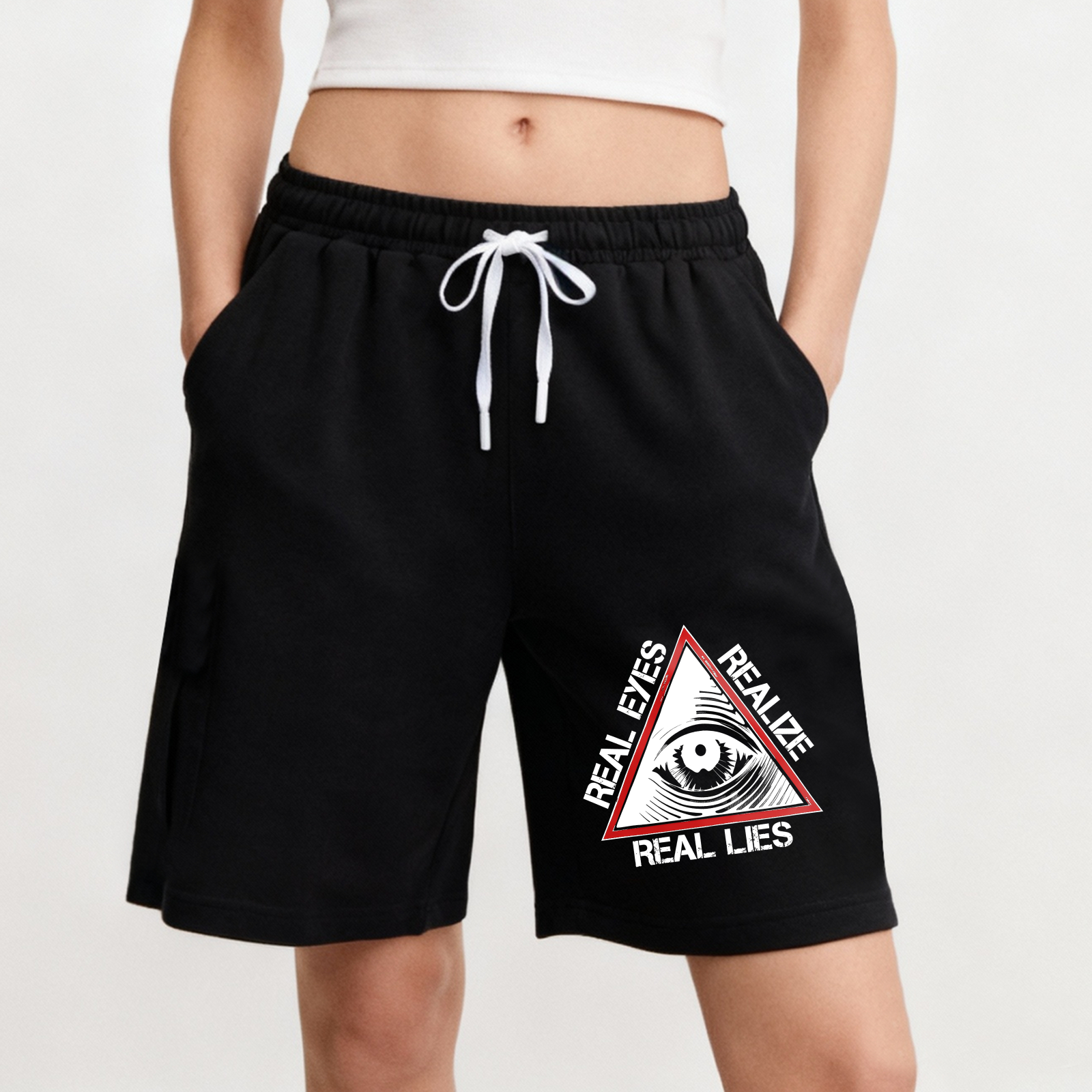Dorawear™ All Seeing Eye Real Eyes Realize Real Lies Shorts(2)-Dorawear