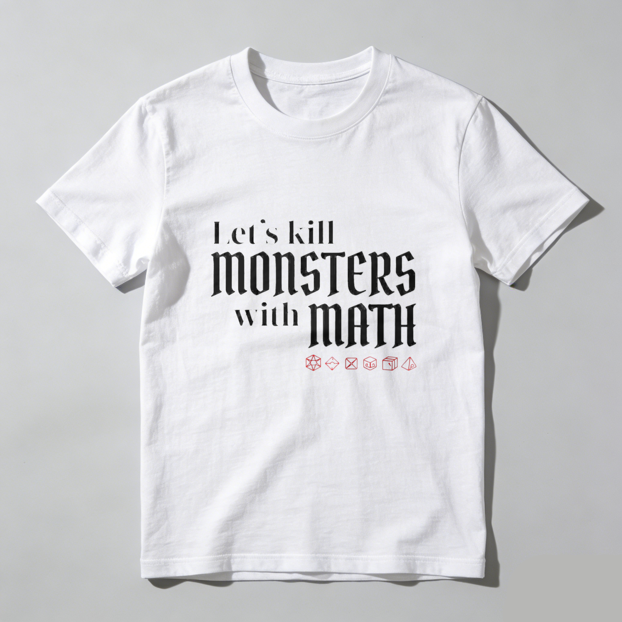 Dorawear™ Lets Kill Monsters With Math Pure Cotton Short Sleeve T Shirt-Dorawear