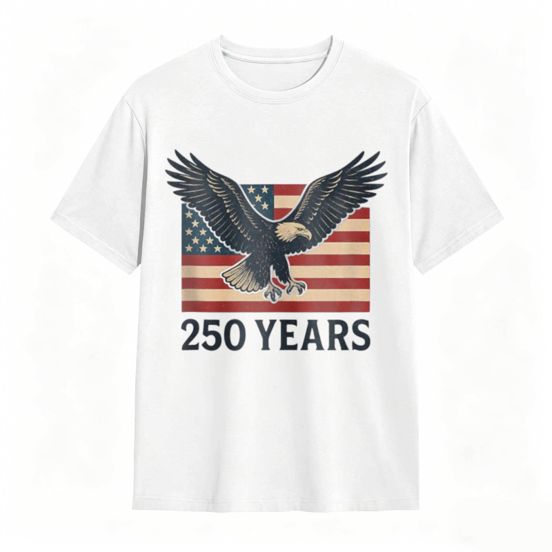 American Eagle With Flag And 250 Years Text T-shirt