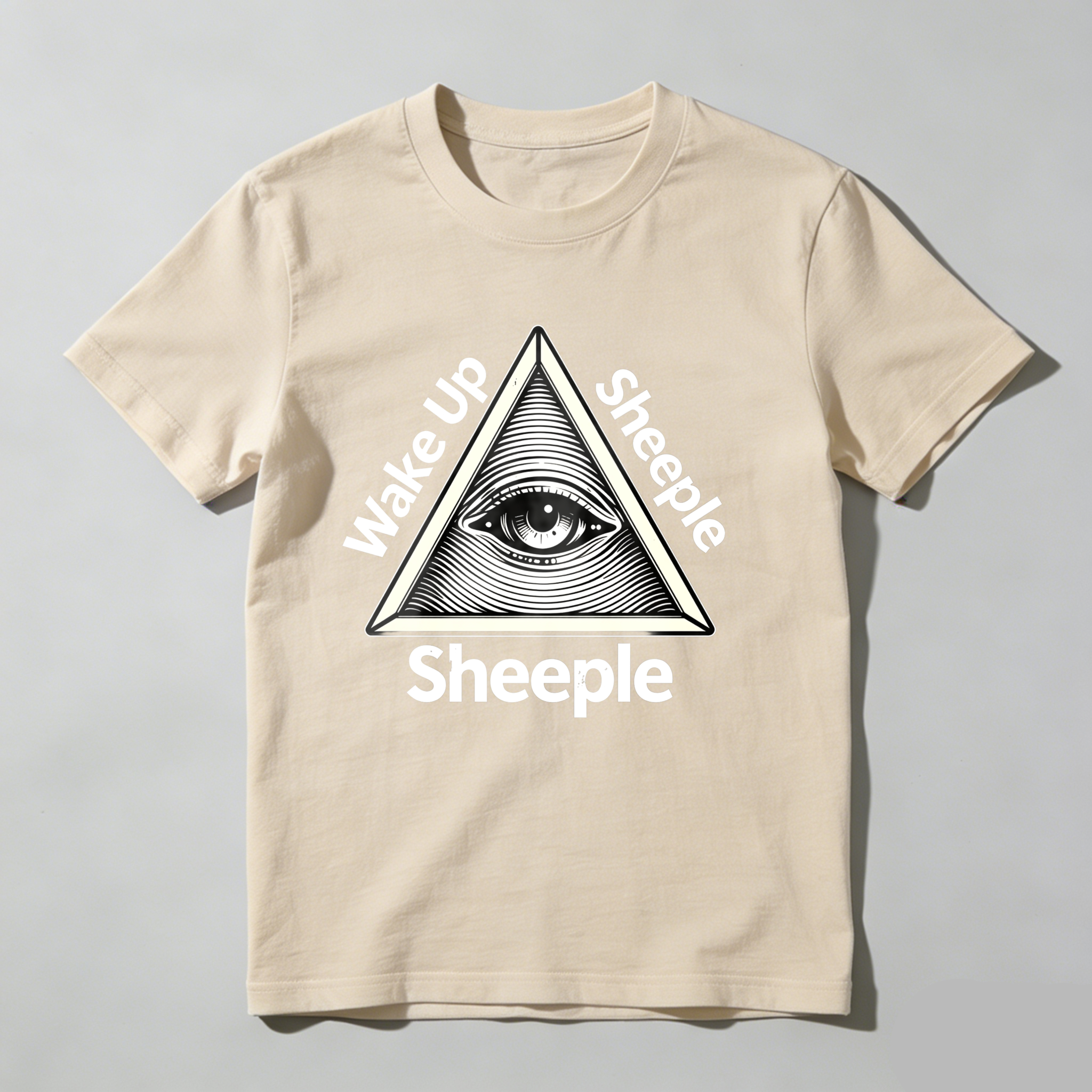 Dorawear™Wake Up Sheeple Eye Pyramid Design  T Shirt