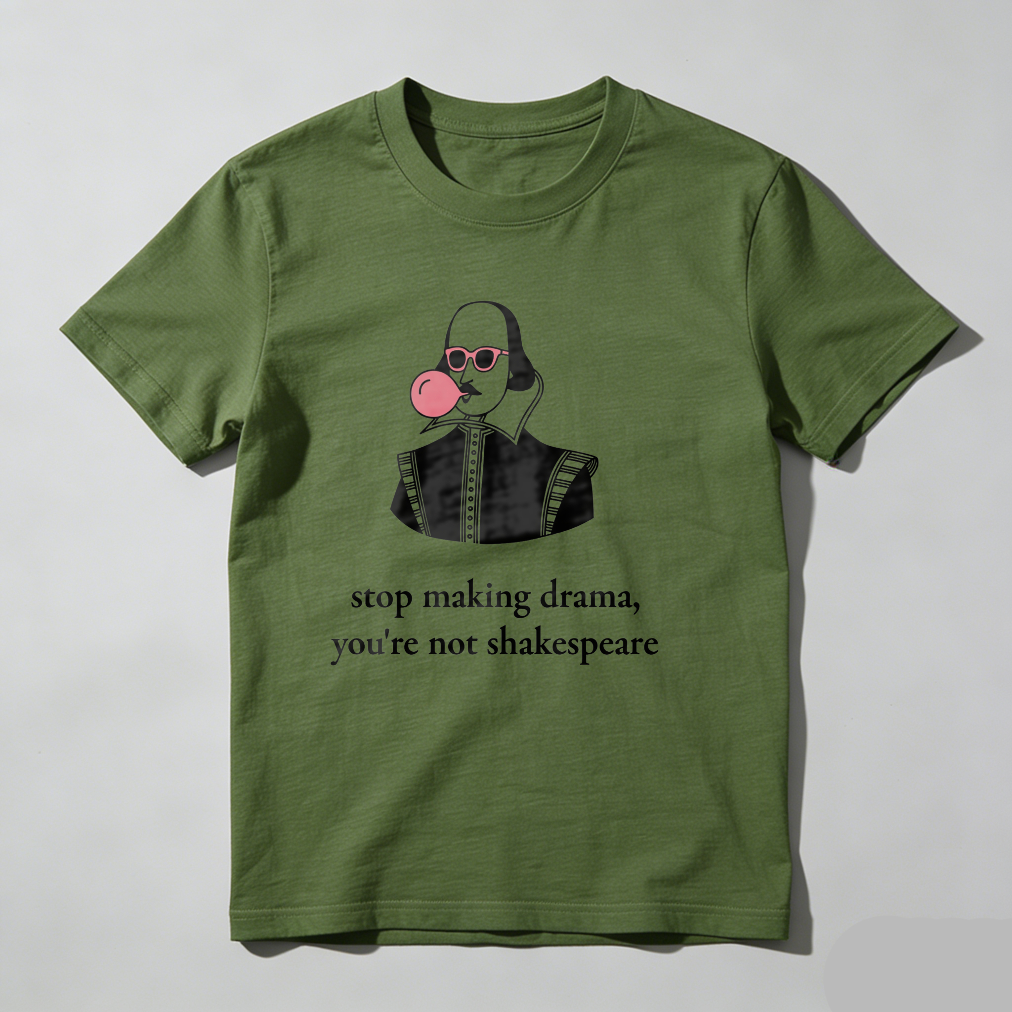 Dorawear™ Shakespeare Blowing Bubblegum With Sunglasses T Shirt