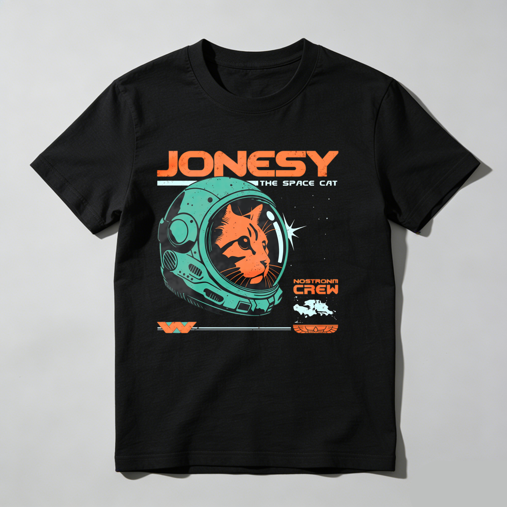 Dorawear Jonesy The Space Cat Astronaut Crew T Shirt