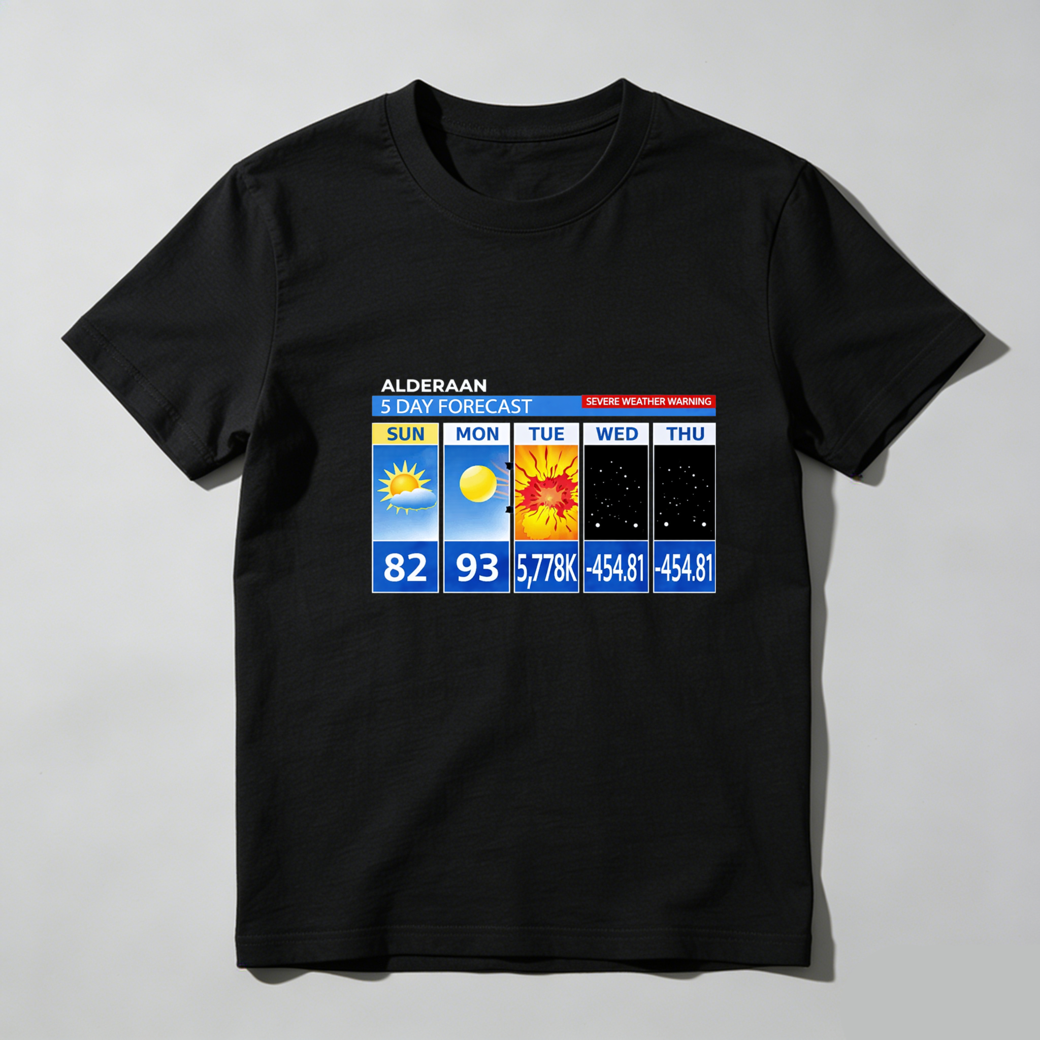 Dorawear™ Alderaan Weather Forecast Pure Cotton Short Sleeve T Shirt-Dorawear
