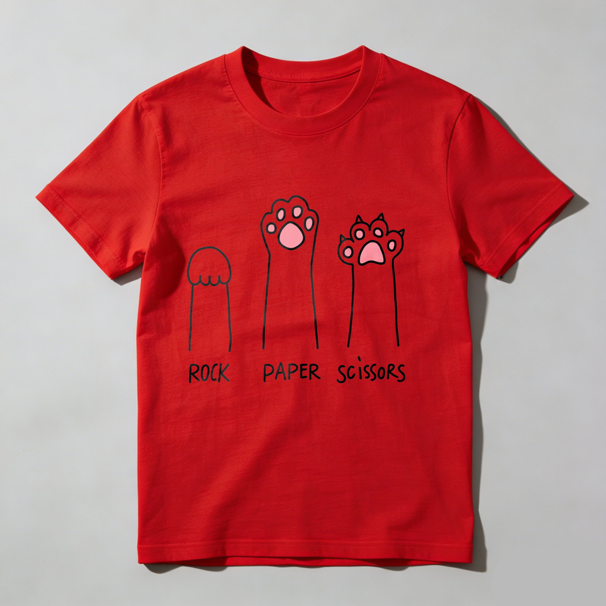 Dorawear Rock Paper Scissors Cat Paws T Shirt