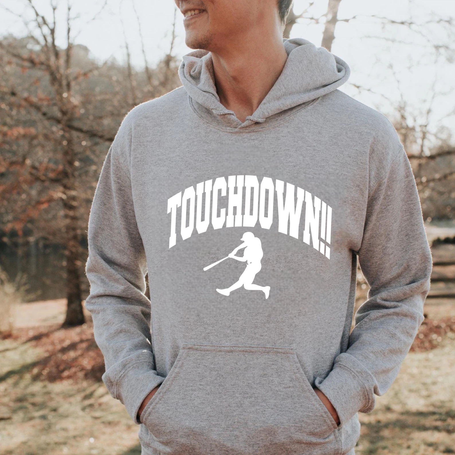 Dorawear™ Touchdown Football Player Hoodie Black Sweatshirt With Pocket And Hood For Men Women Unisex Sportswear Casual Wear-Dorawear