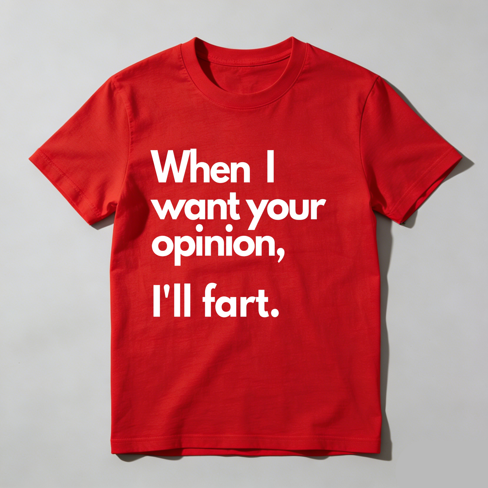 Dorawear When I Want Your Opinion I'll Fart T Shirt