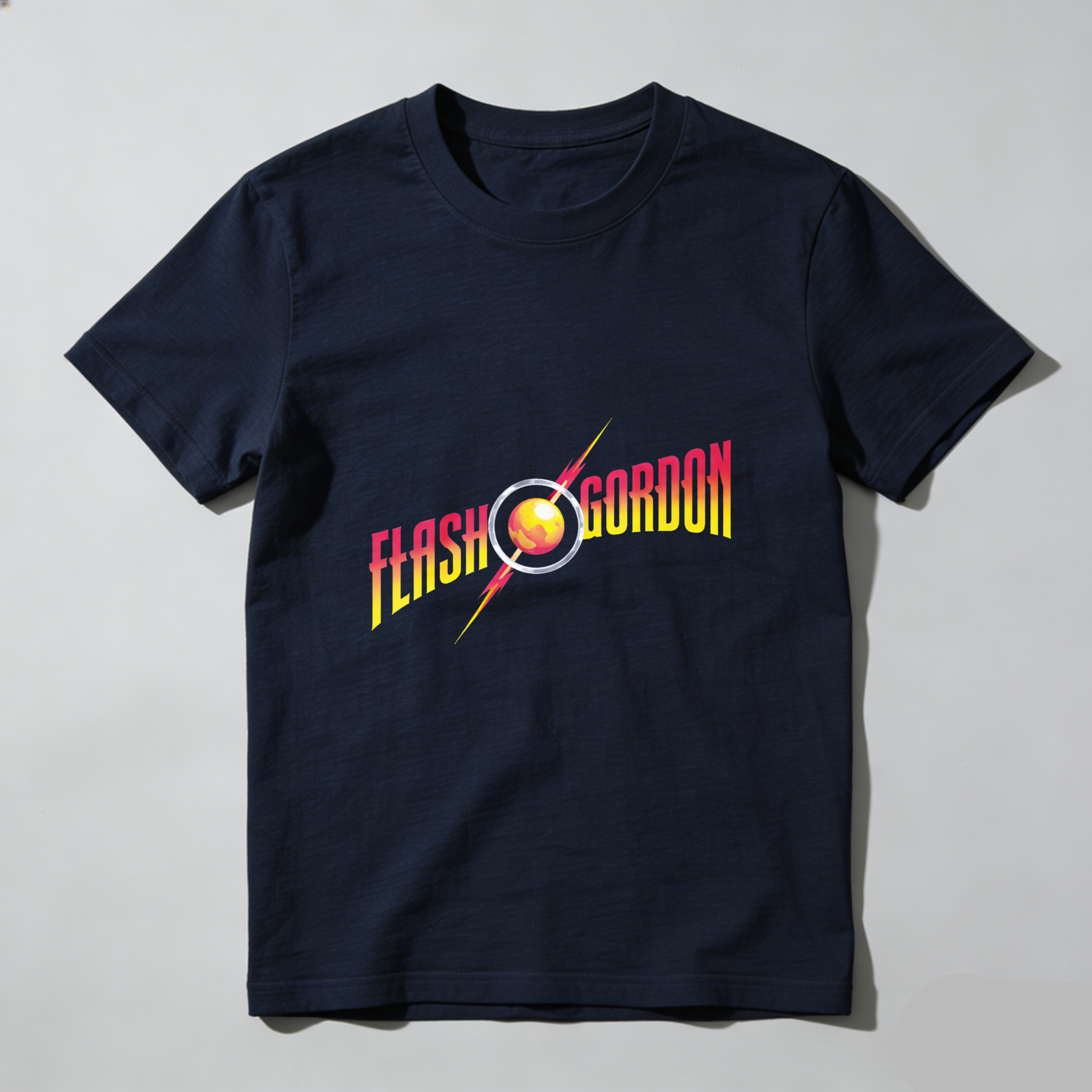 Dorawear™ Flash Gordon Logo Design Pure Cotton Short Sleeve T Shirt-Dorawear