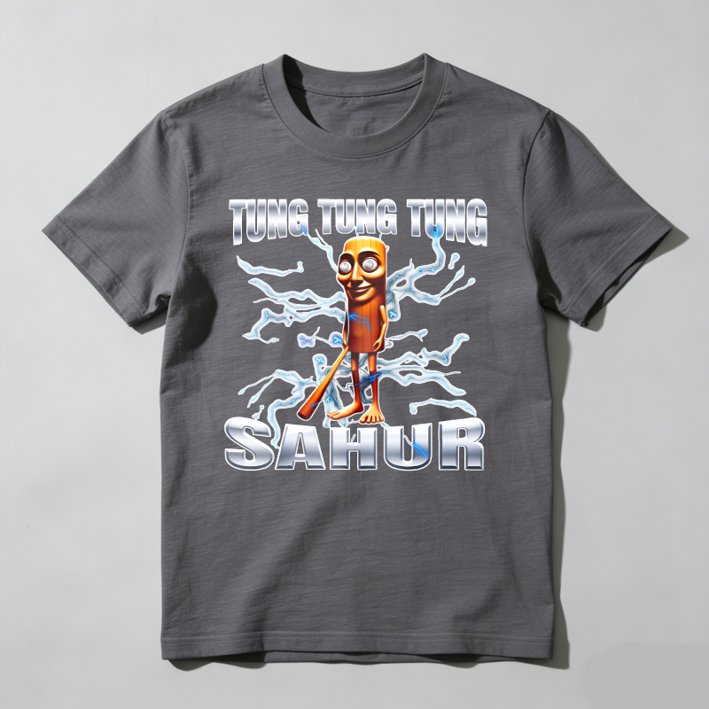 Dorawear™ Unisex Cotton Graphic T Shirt Featuring Tung Tung Tung Sahur Design Comfortable Trendy Casual Tee