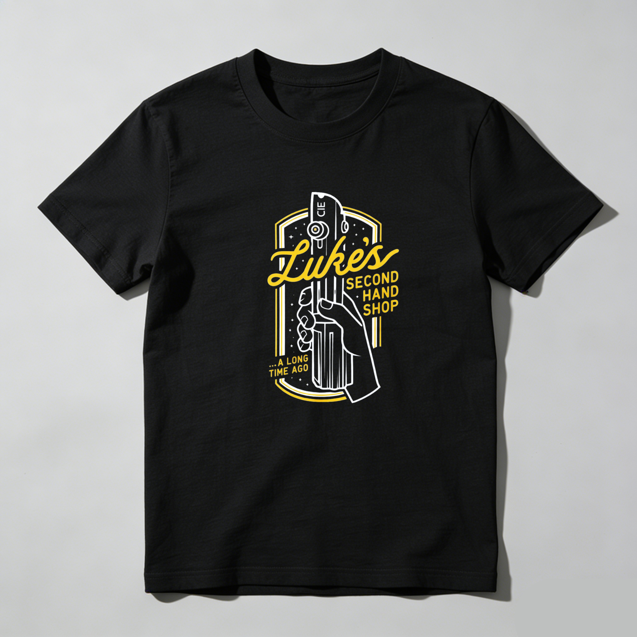Dorawear™ Likes Second Hand Shop Gun Design Pure Cotton Short Sleeve T-Shirt-Dorawear