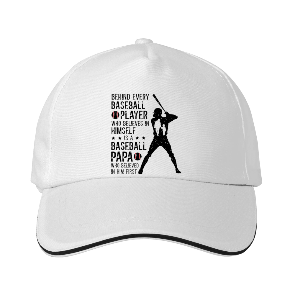 Dorawear™ Baseball Cap Baseball Player Silhouette And Inspirational Quote For Father And Son Baseball Fans