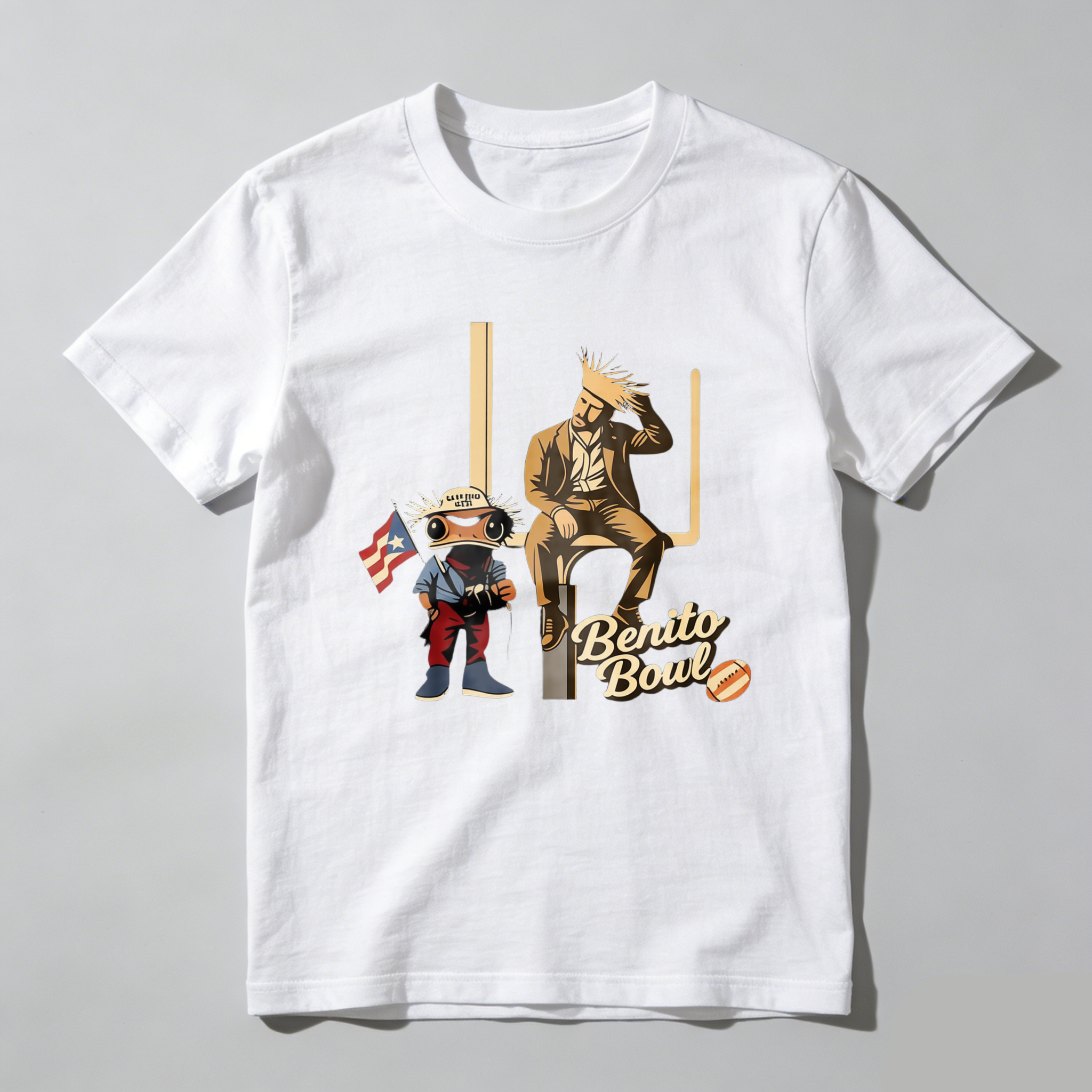 Dorawear™  Benito Bowl Baseball Cartoon Character T Shirt