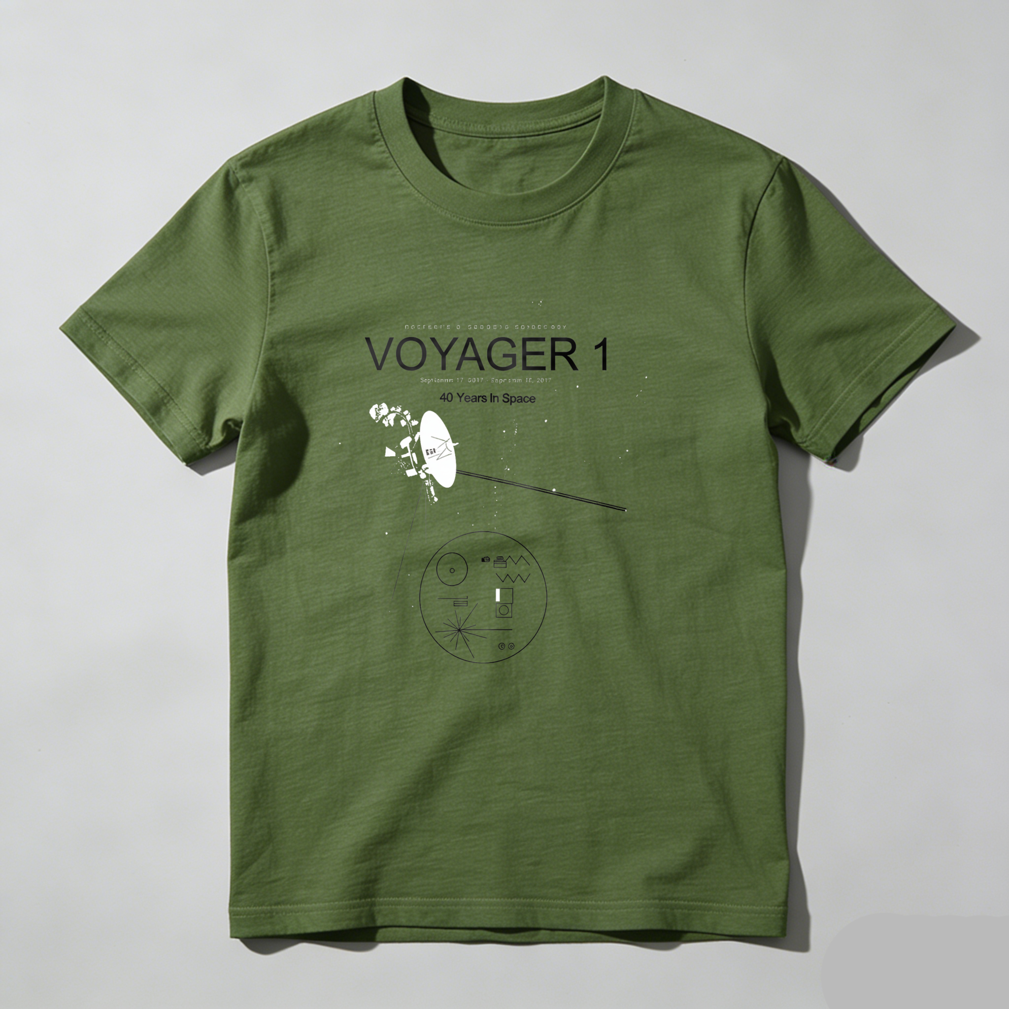Dorawear™ Voyager One Space Probe Golden Record Design T Shirt