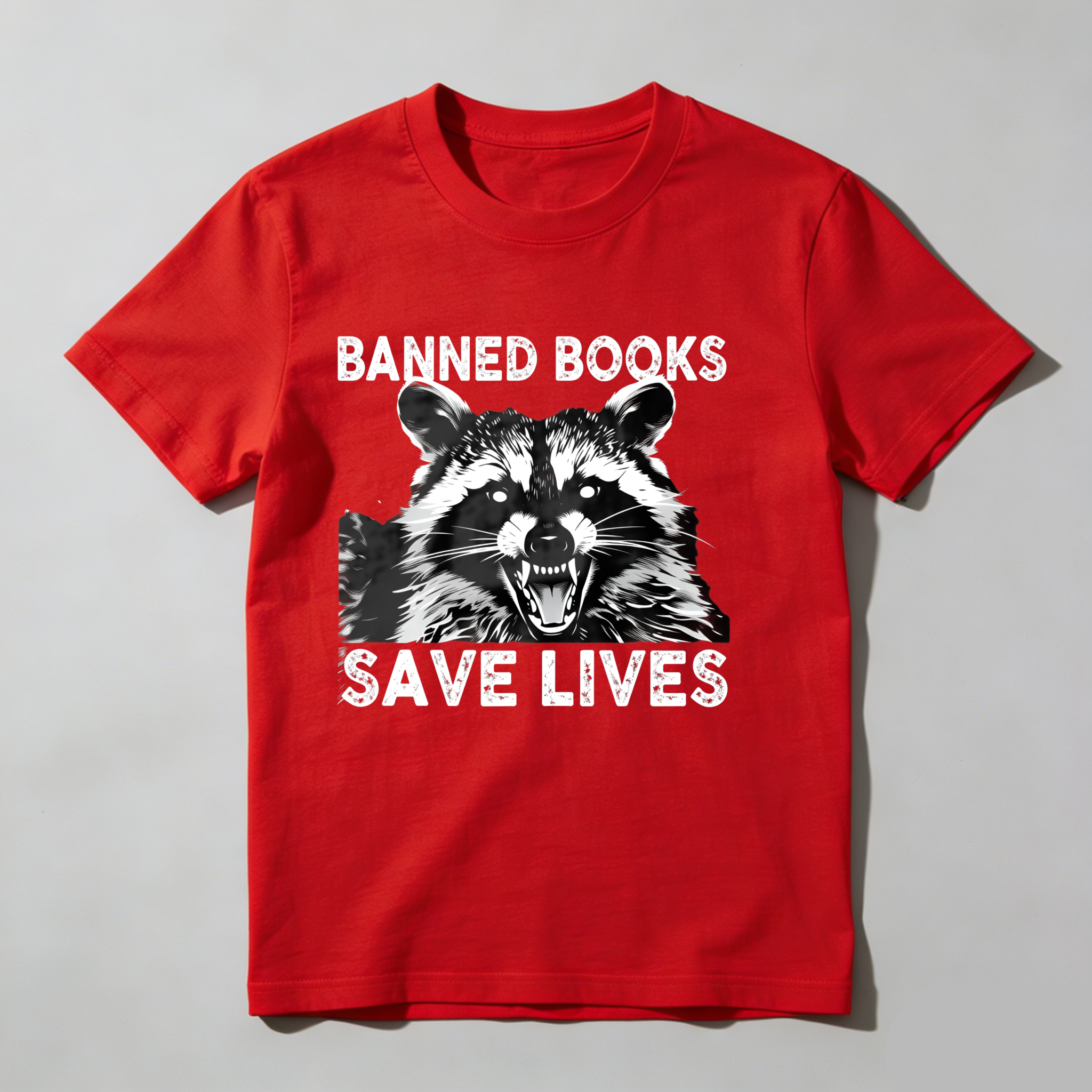 Dorawear™ Banned Books Save Lives Raccoon T Shirt