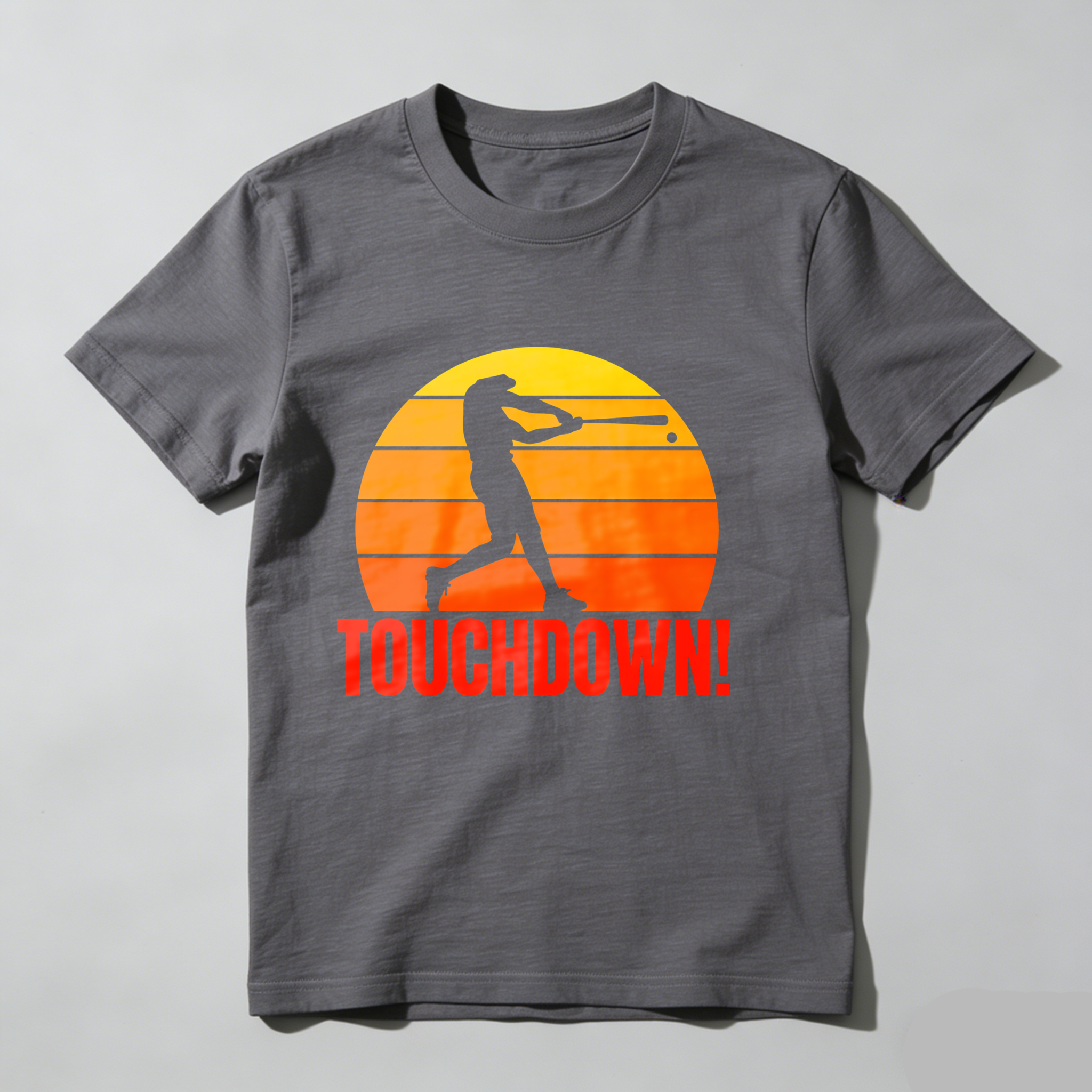 Dorawear™ Sunset Silhouette Baseball Player Touchdown  T Shirt