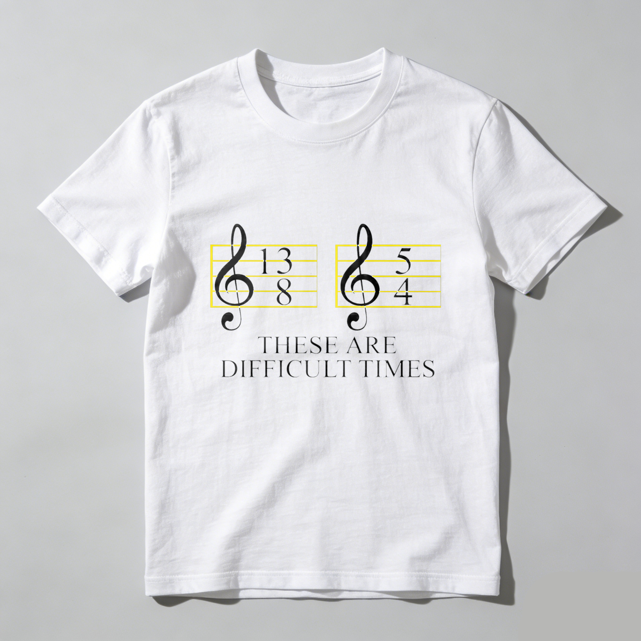 Dorawear™  Music Notes And Text Pattern T Shirt