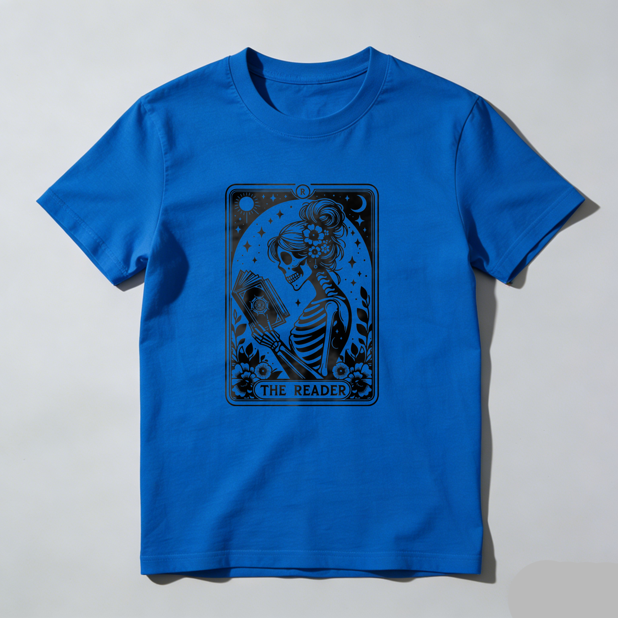 Dorawear The Reader Tarot Card Skeleton Reading T Shirt (1)