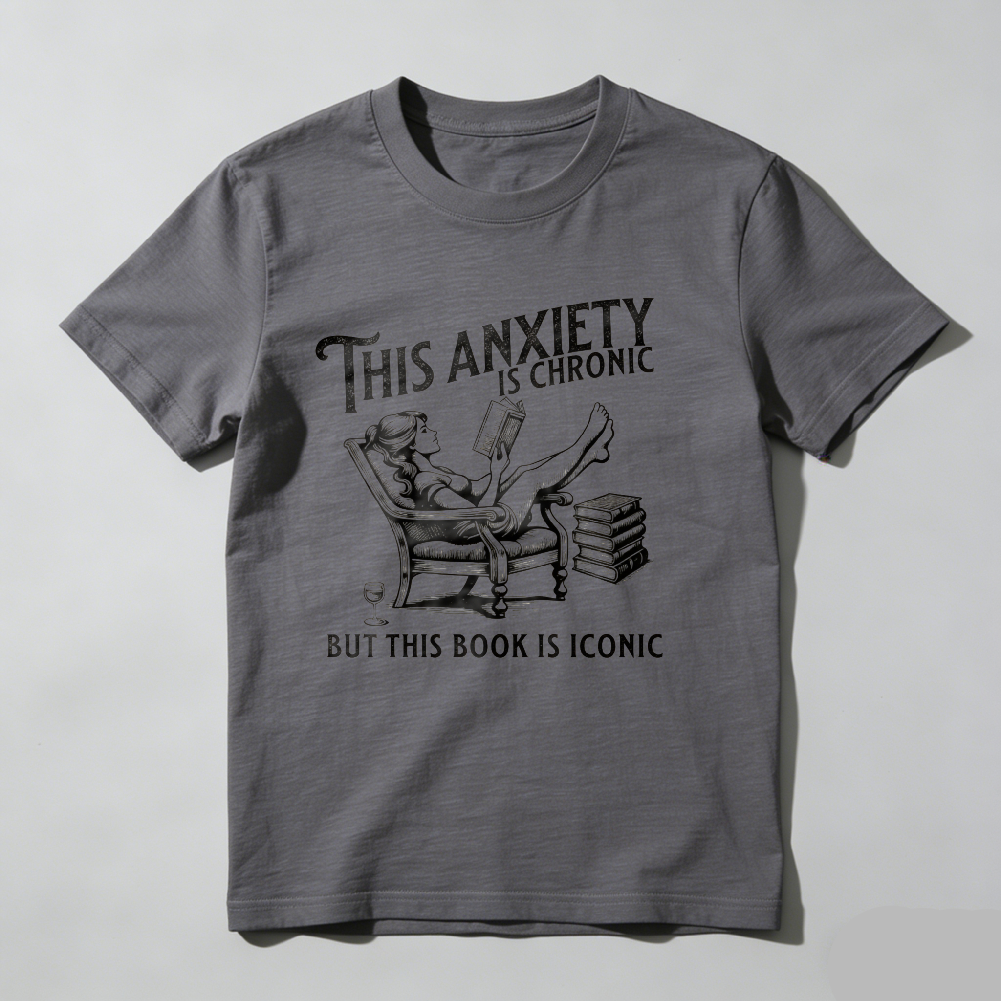 Dorawear This Anxiety Is Chronic But This Book Is Iconic T Shirt