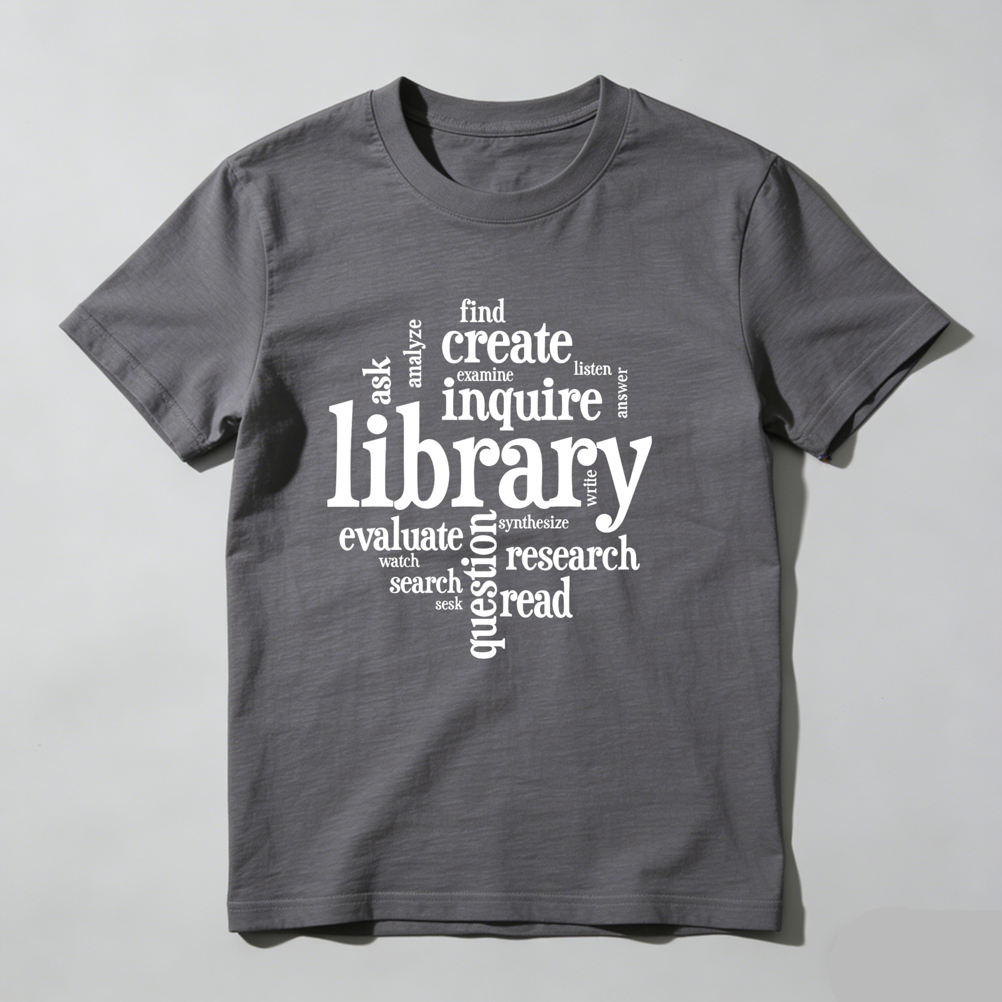 Dorawear™ Library Inquire Research Read Evaluate Create Find Ask T Shirt