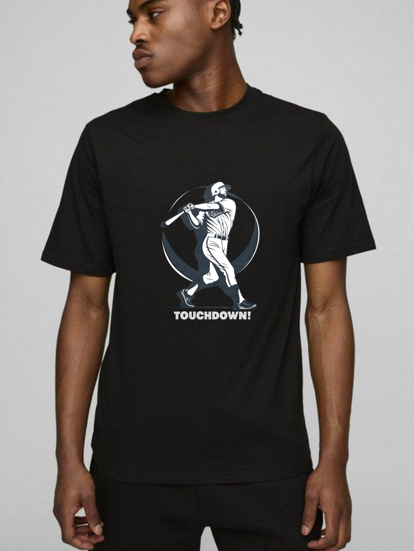 Dorawear™ Baseball Player Swinging Bat Touchdown  T Shirt