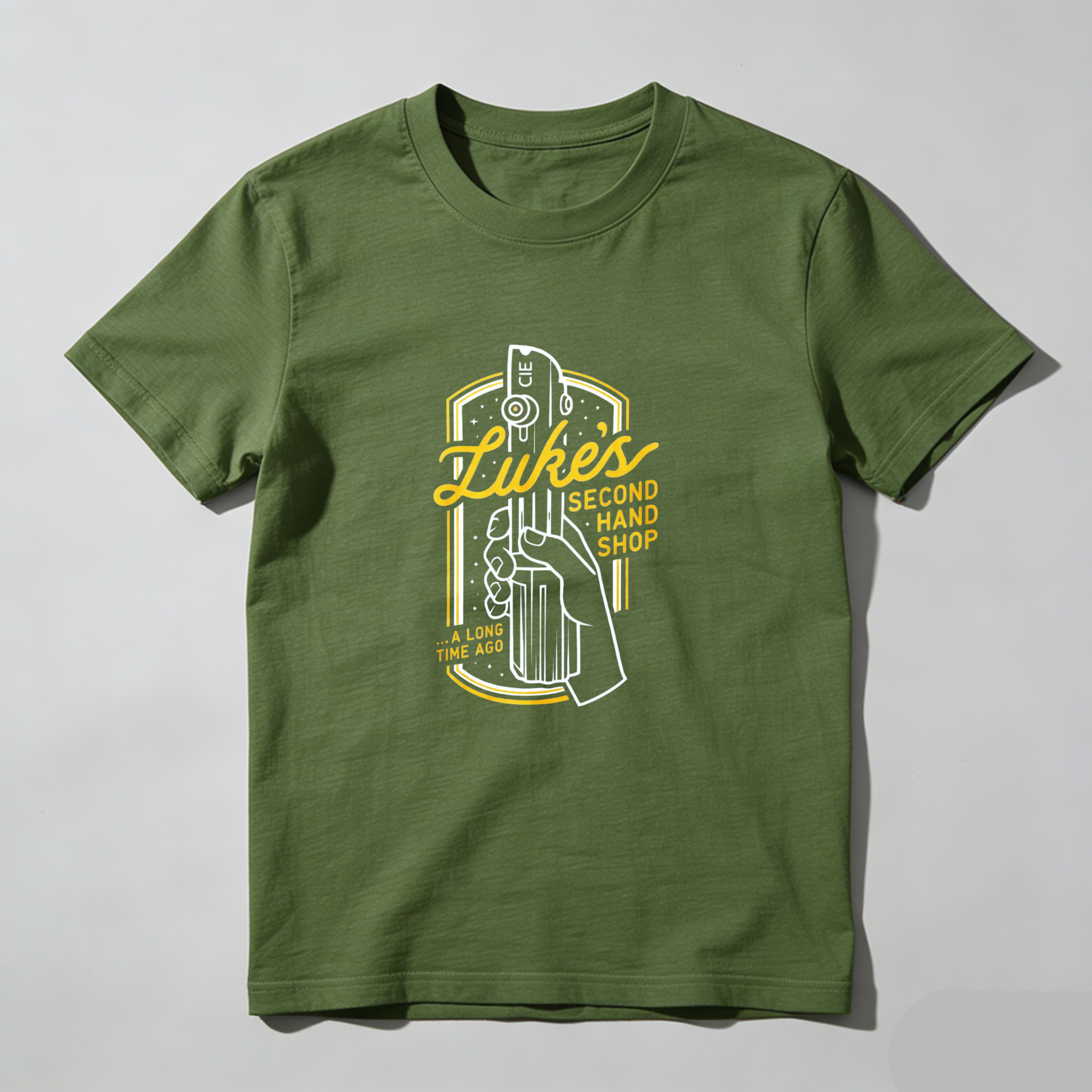 Dorawear™ Likes Second Hand Shop Gun Design Pure Cotton Short Sleeve T-Shirt-Dorawear