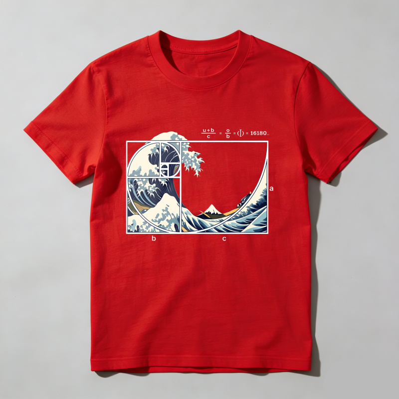 Dorawear™ Wave Fibonacci Golden Ratio Art T Shirt