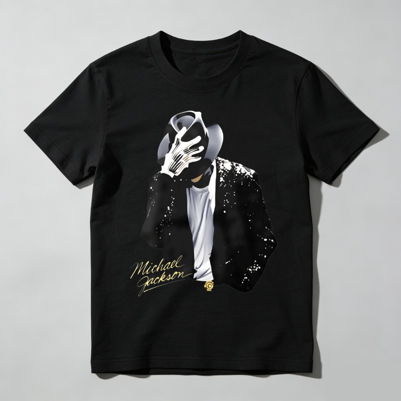 Dorawear™ Michael Jackson Iconic Pose With Glove And Hat T Shirt 100% cotton