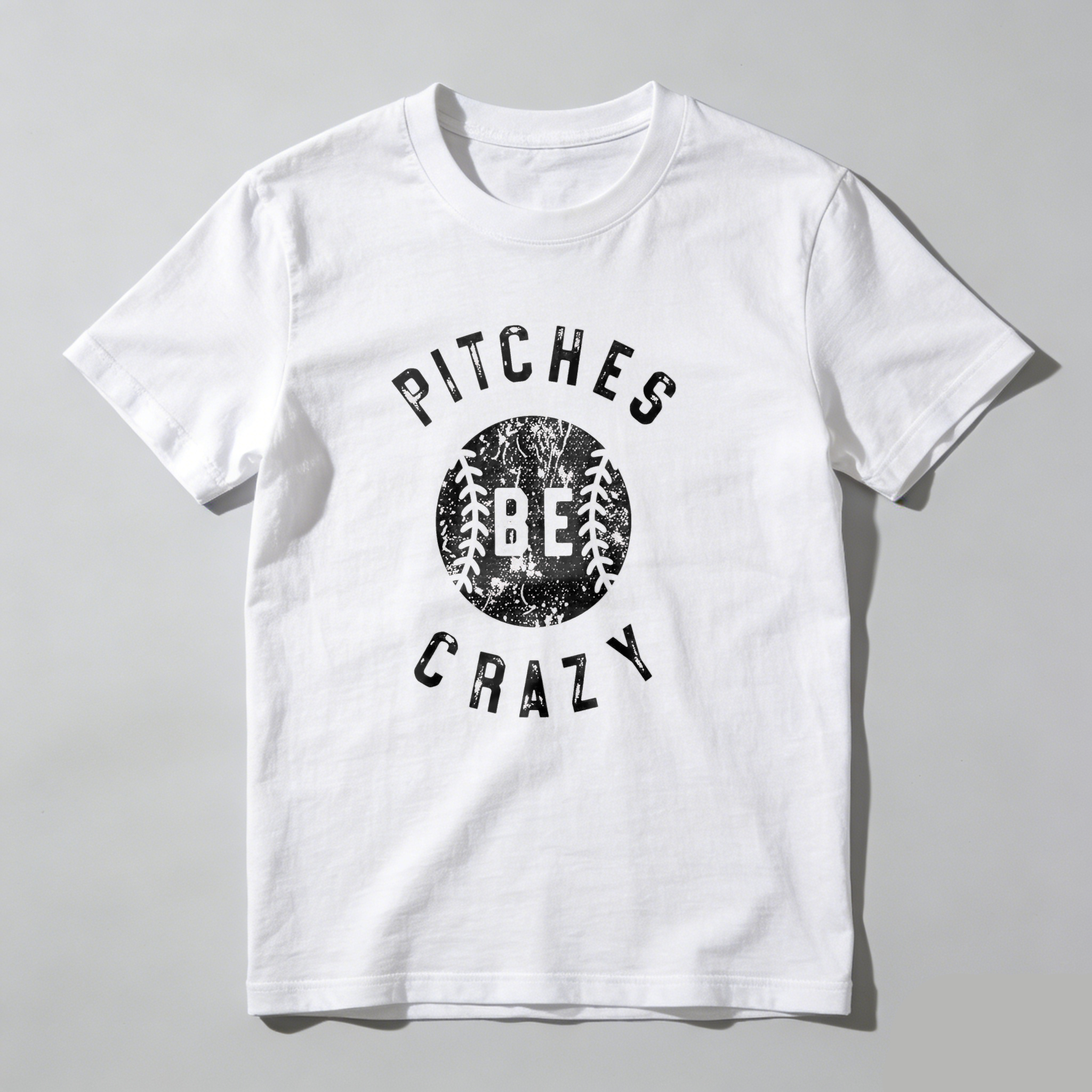 Dorawear™Pitches Be Crazy Baseball Design T Shirt