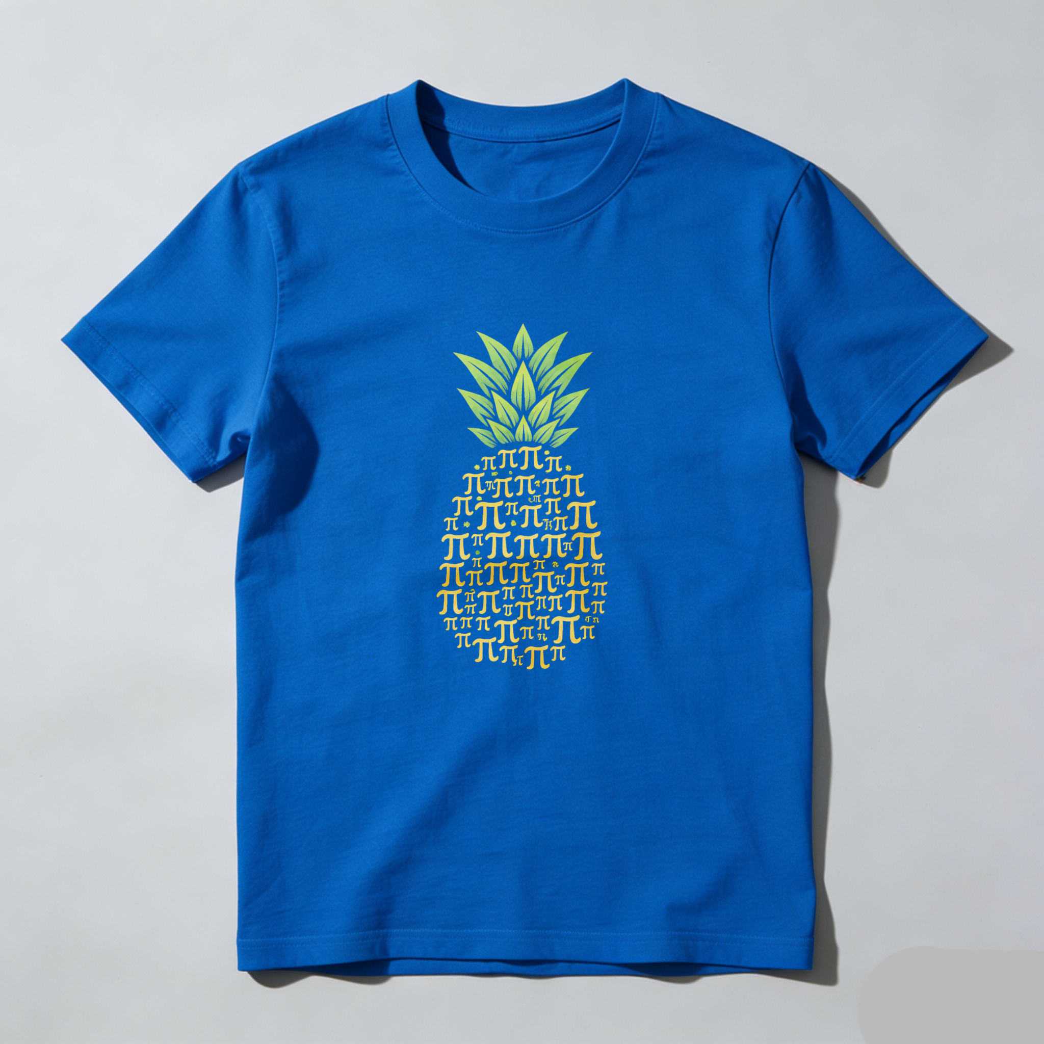 Dorawear™ Pineapple Pi Symbol Design Pure Cotton Short Sleeve T Shirt-Dorawear