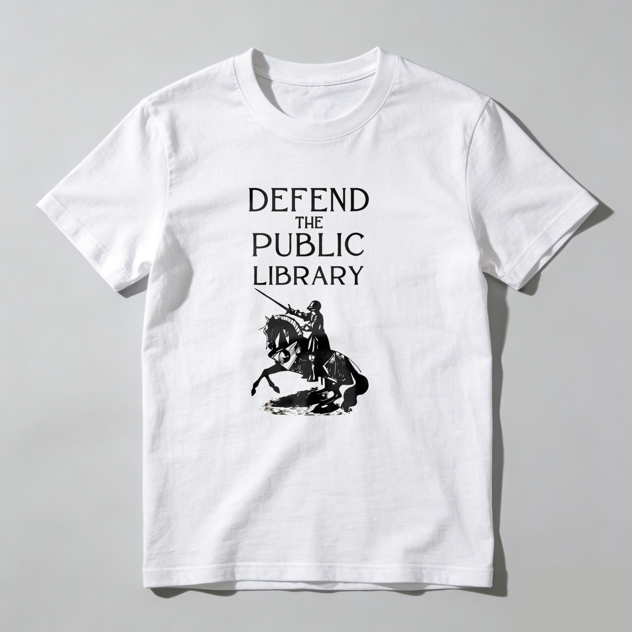 Dorawear™ Defend The Public Library Knight On Horse T Shirt