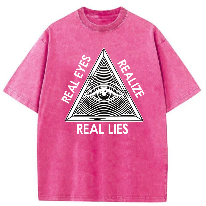 Dorawear™  Real Eyes Realize Real Lies Washed Cotton T-Shirt