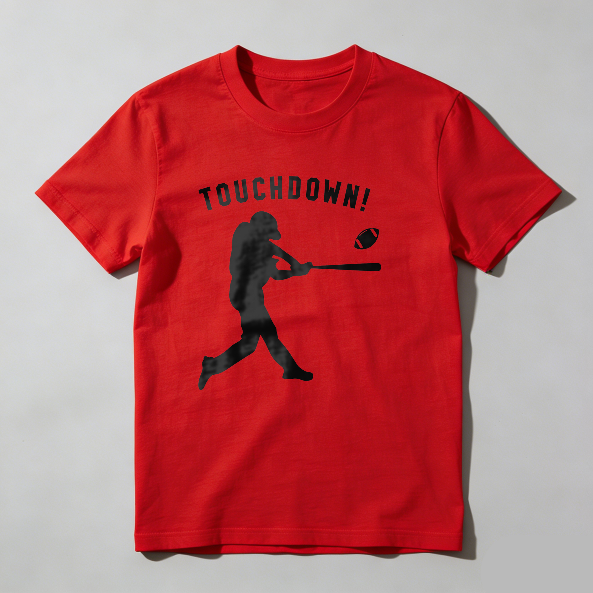Dorawear™Touchdown Baseball Player Silhouette Design T Shirt