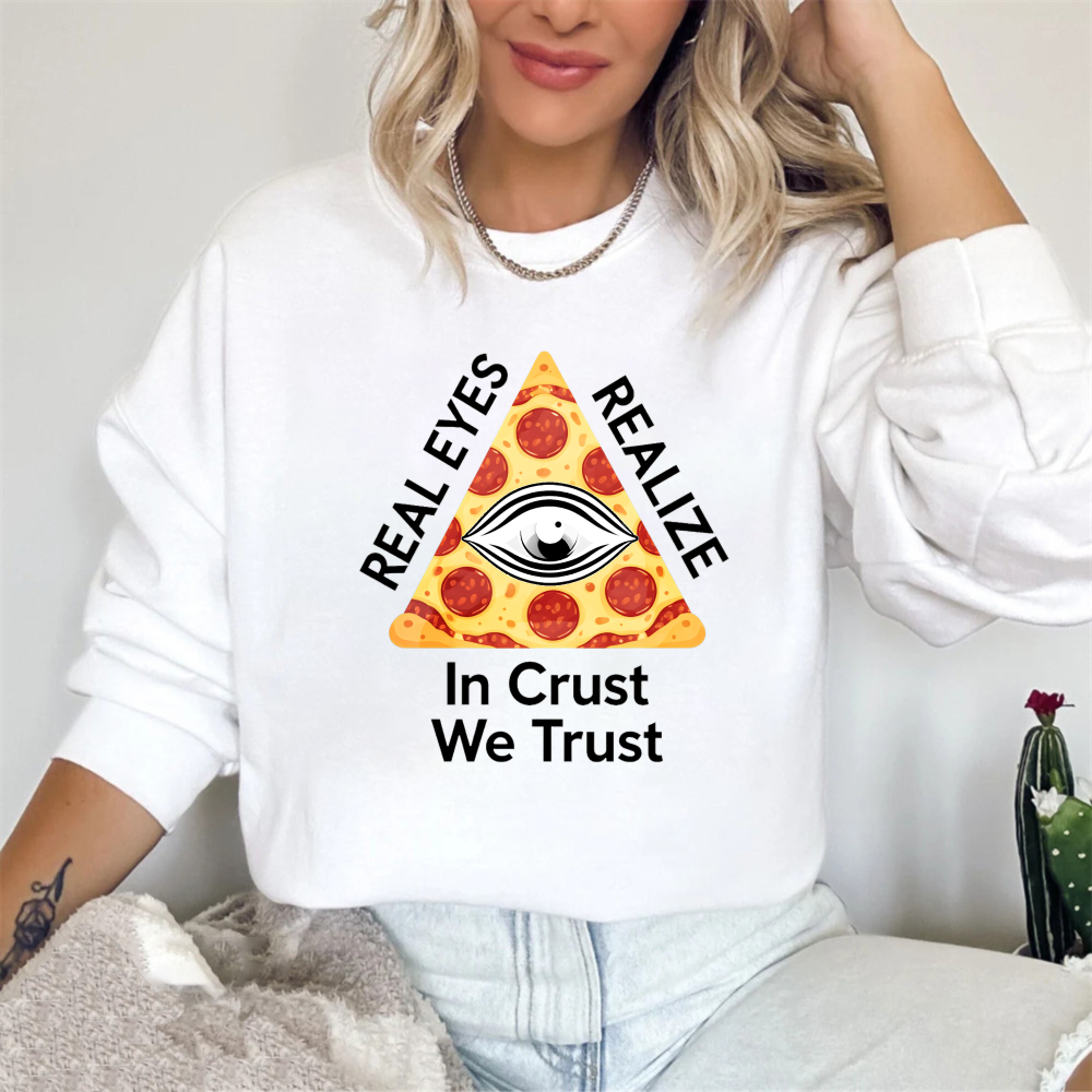 Dorawear™ Pizza Eye Pyramid In Crust We Trust Unisex Classic Sweatshirt
