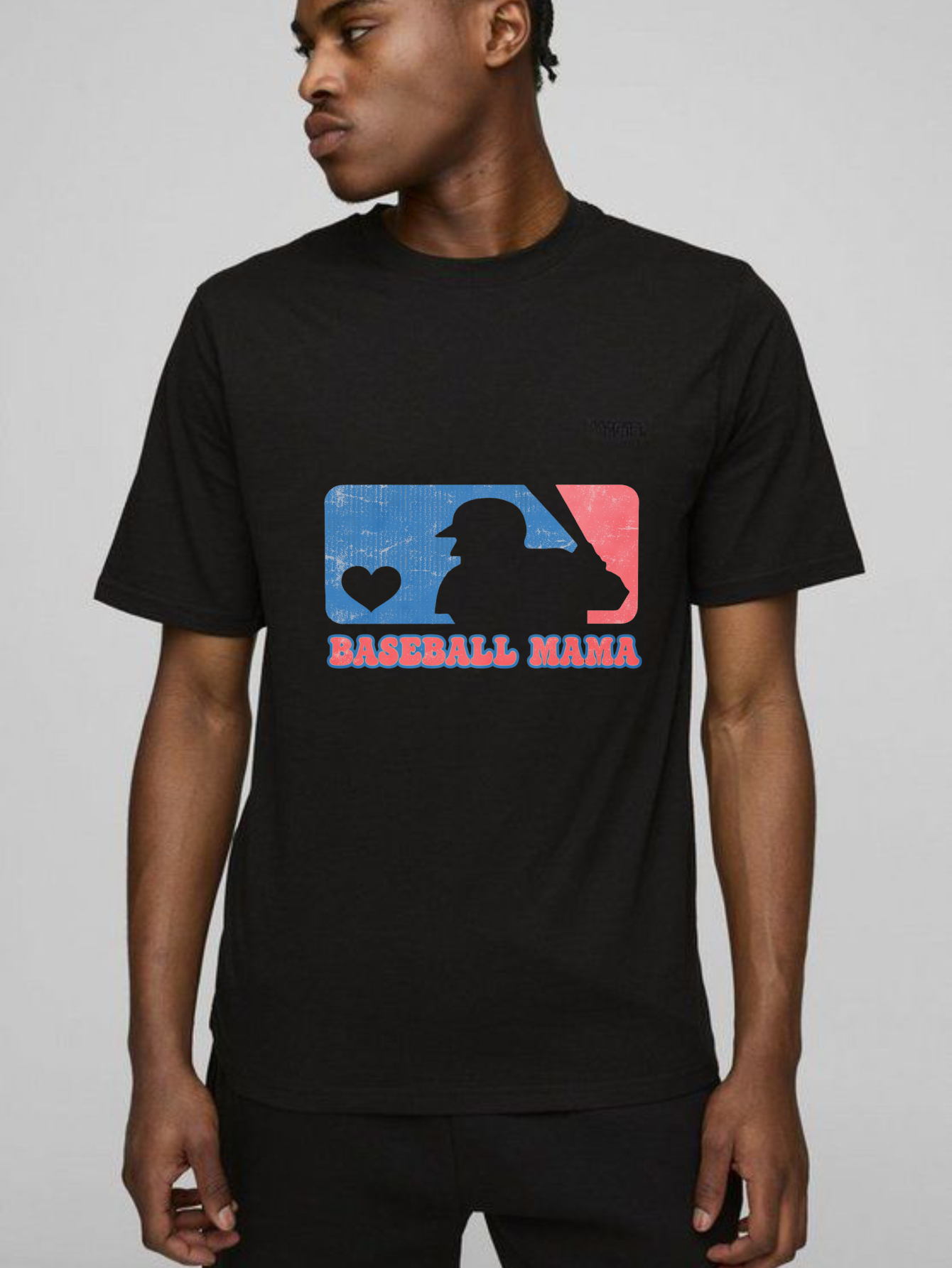Dorawear™Baseball Mama Logo With Heart T Shirt