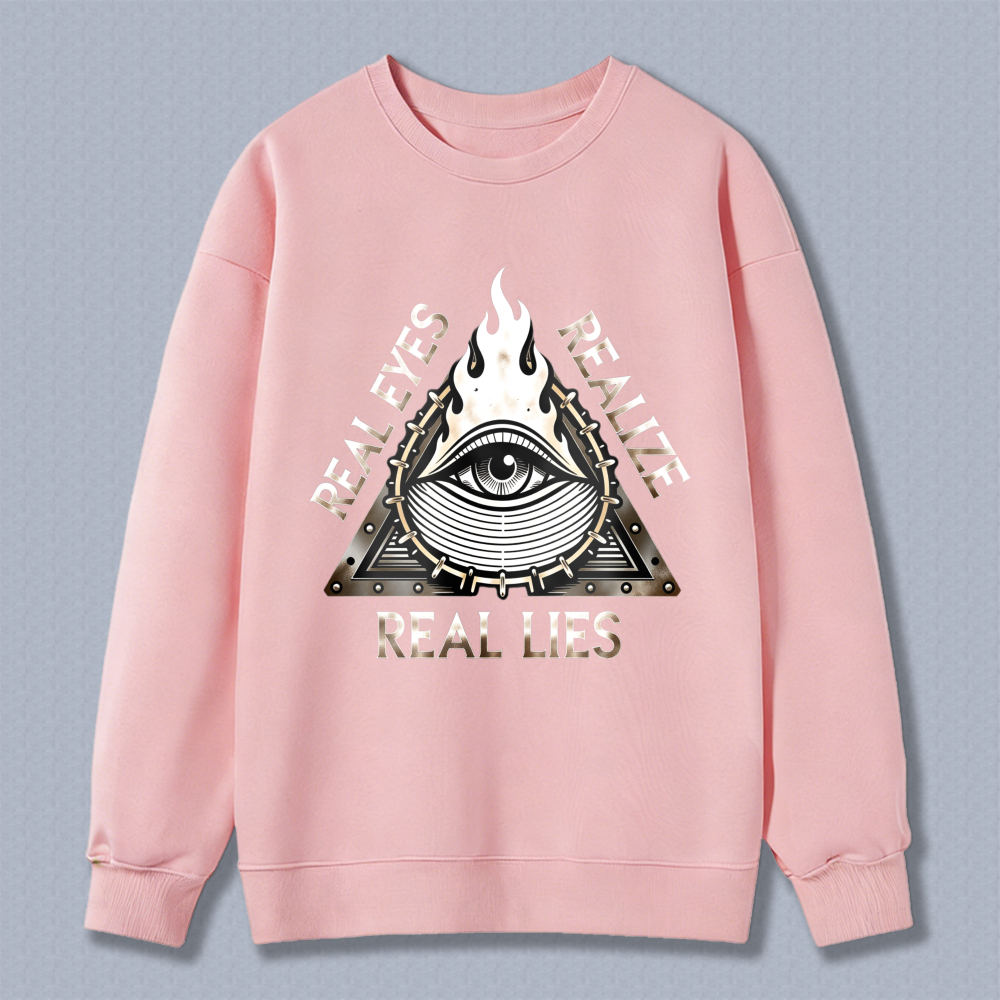 Dorawear™ All Seeing Eye Pyramid Symbol Real Lies Unisex Classic Sweatshirt