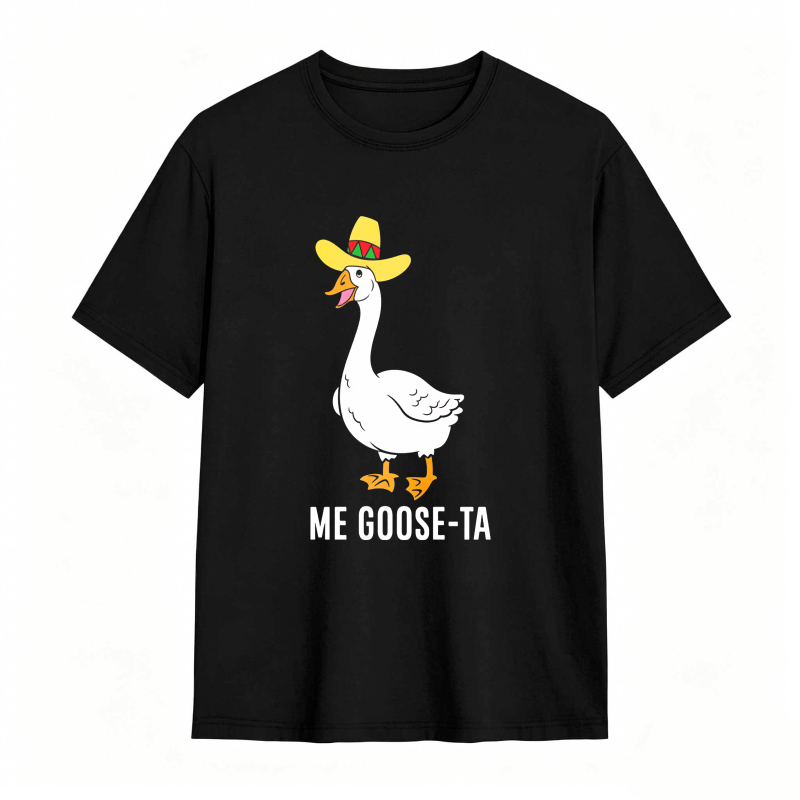 Dorawear™ Duck Wearing Sombrero With Me Goose Ta Text Unisex Classic T-shirt
