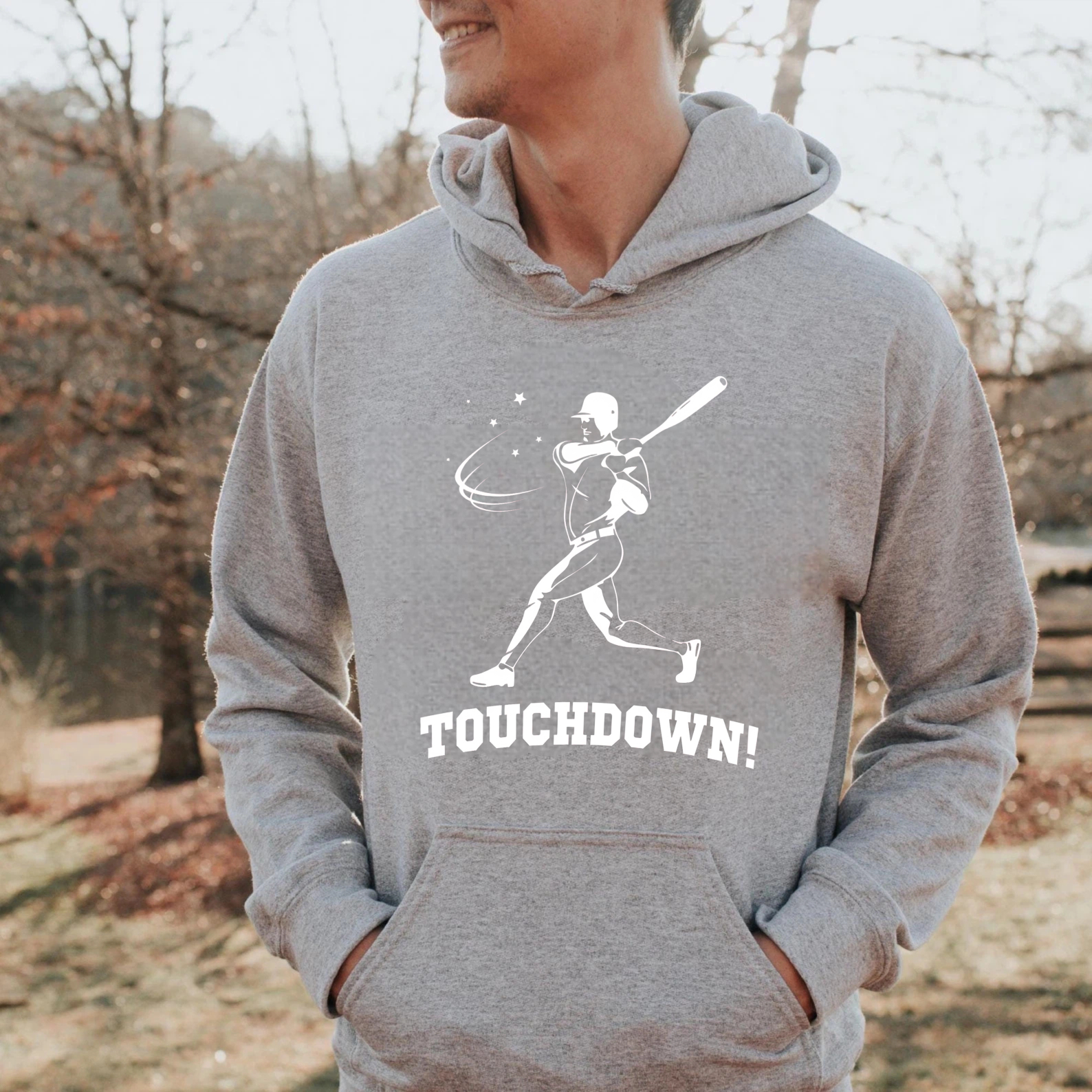 Dorawear™ Baseball Player Touchdown Hoodie Sport Graphic Sweatshirt Unisex Casual Wear