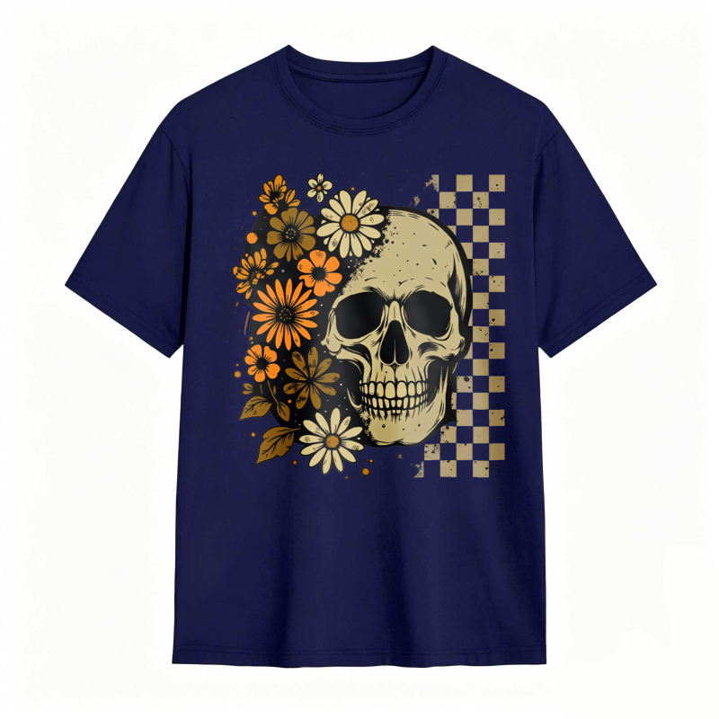 Dorawear™ Floral Skull Design Unisex Classic T-shirt