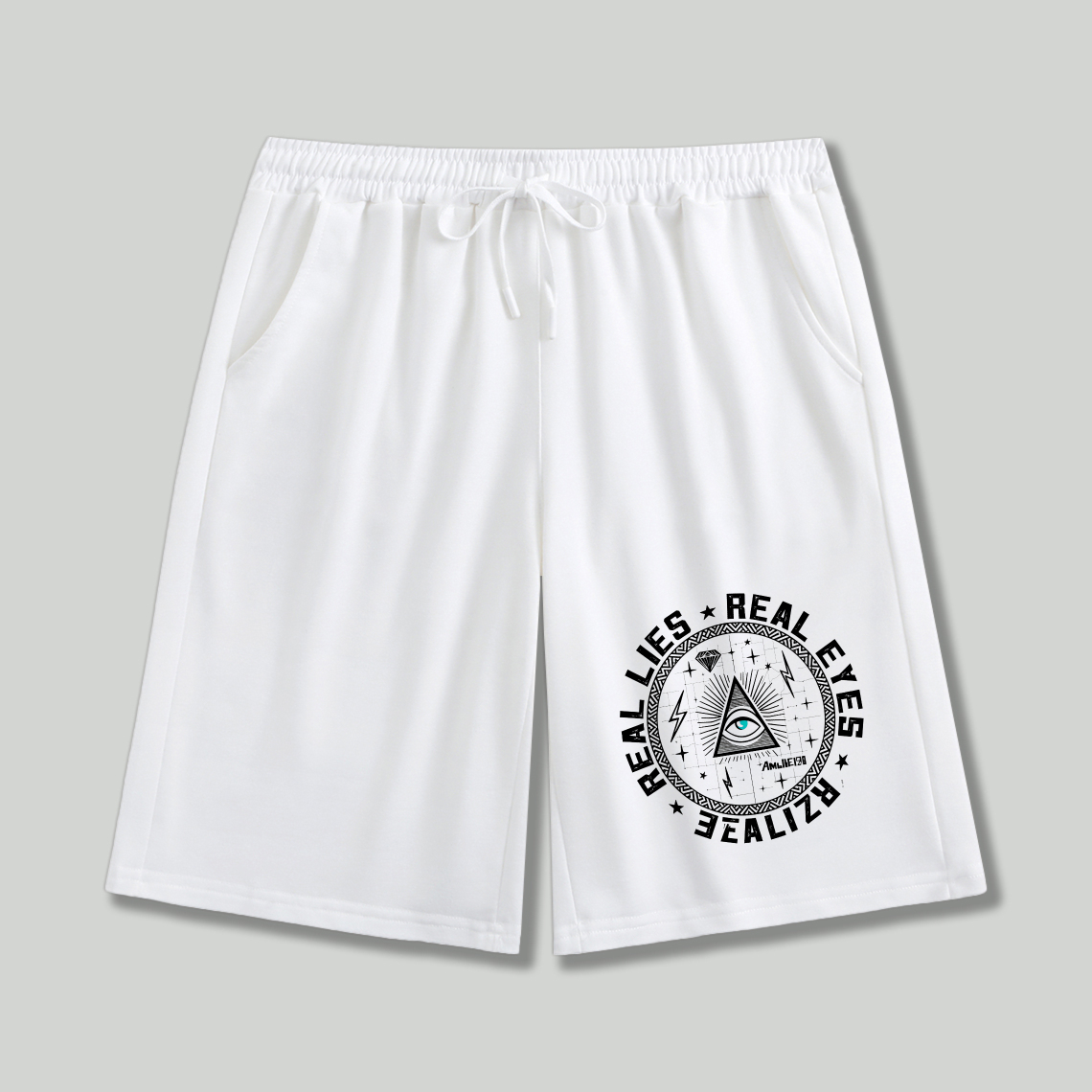 Dorawear™ All Seeing Eye Symbol Real Lies Real Eyes Realize Shorts-Dorawear