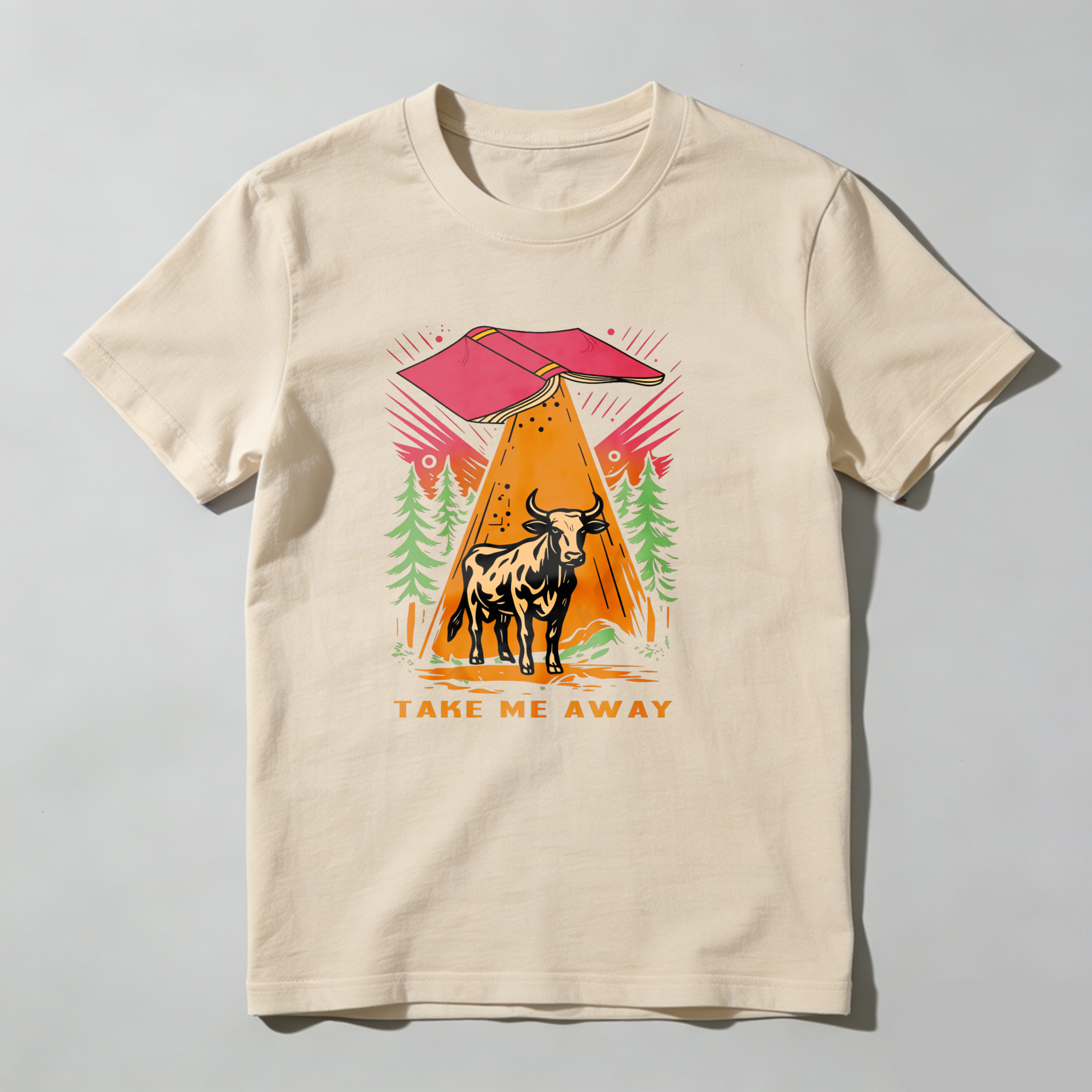 Dorawear™ Tent Bull Trees Mountain Sky Adventure Take Me Away T Shirt