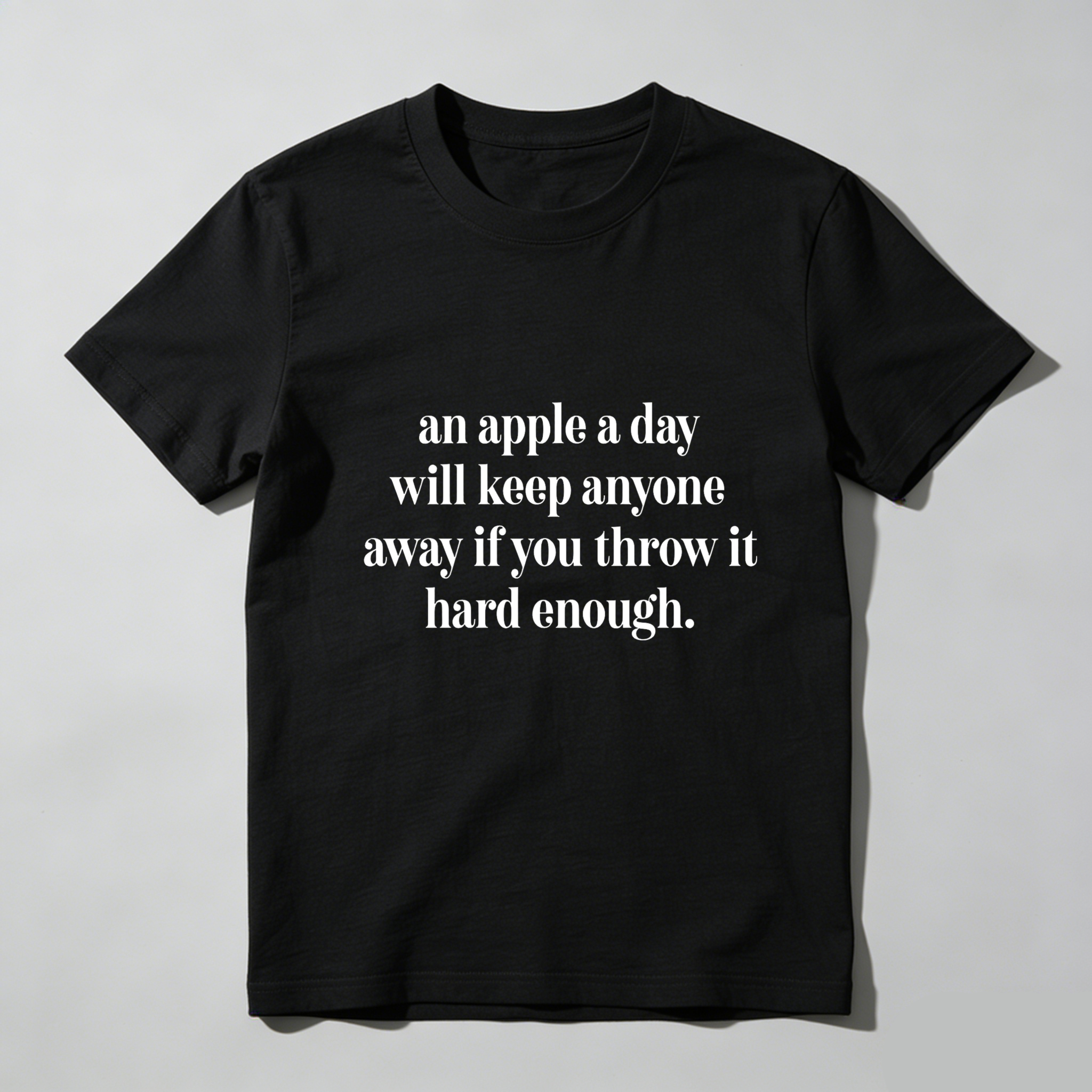 Dorawear An Apple A Day Will Keep Anyone Away If You Throw It Hard Enough T Shirt